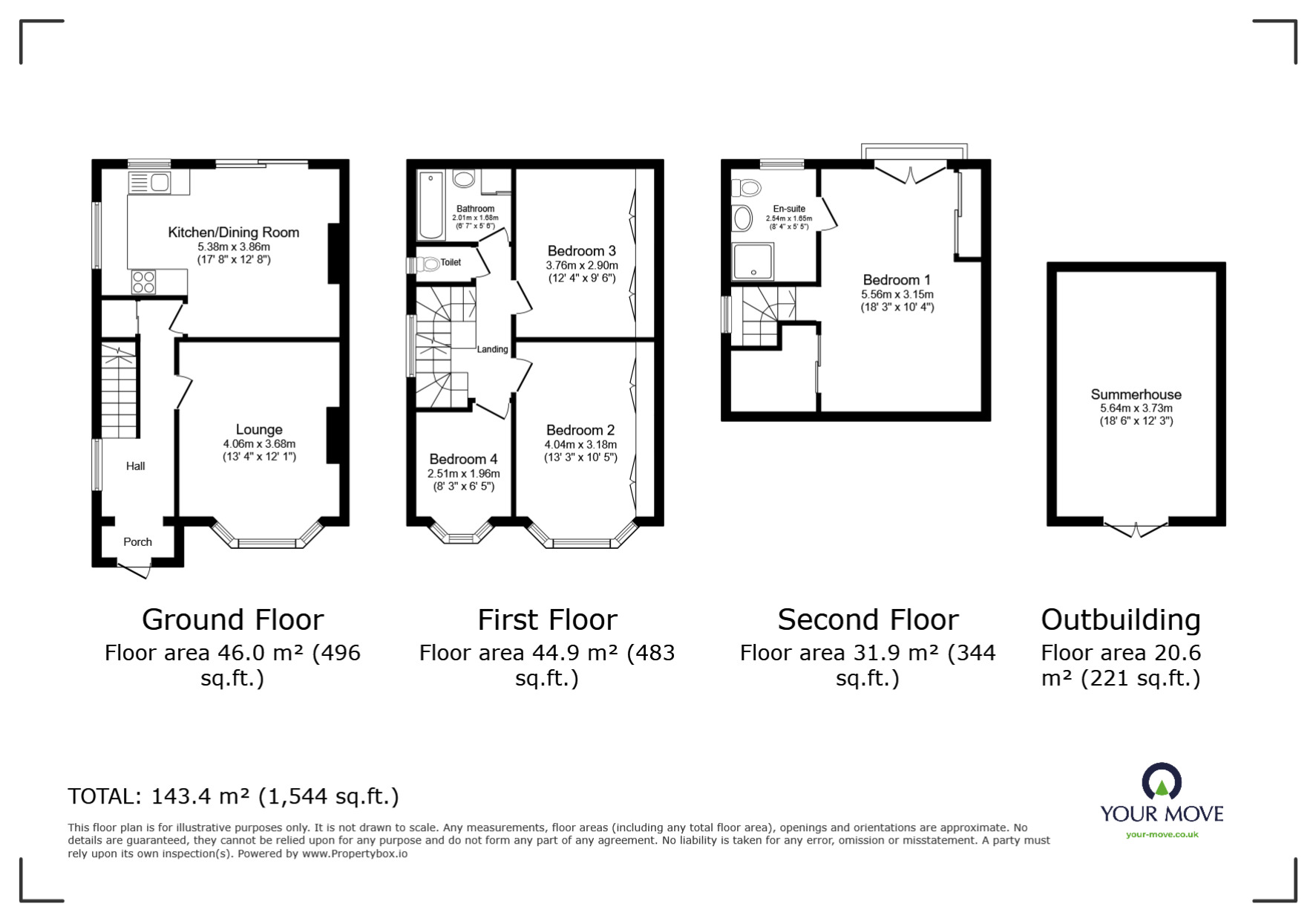 Floorplan of 4 bedroom Semi Detached House for sale, Burleigh Road, Sutton, SM3