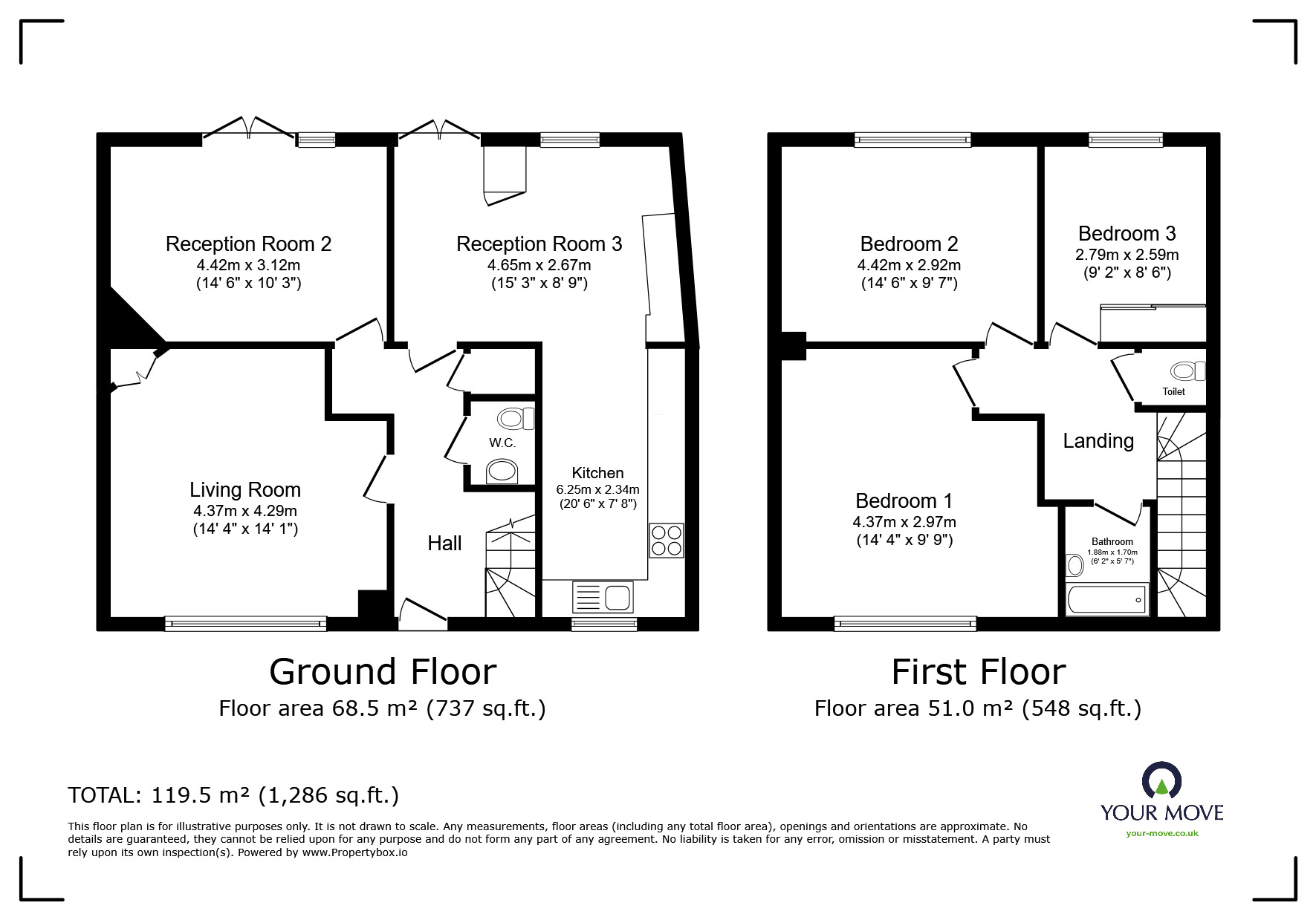 Floorplan of 3 bedroom Semi Detached House for sale, Rose Hill Park West, Sutton, SM1