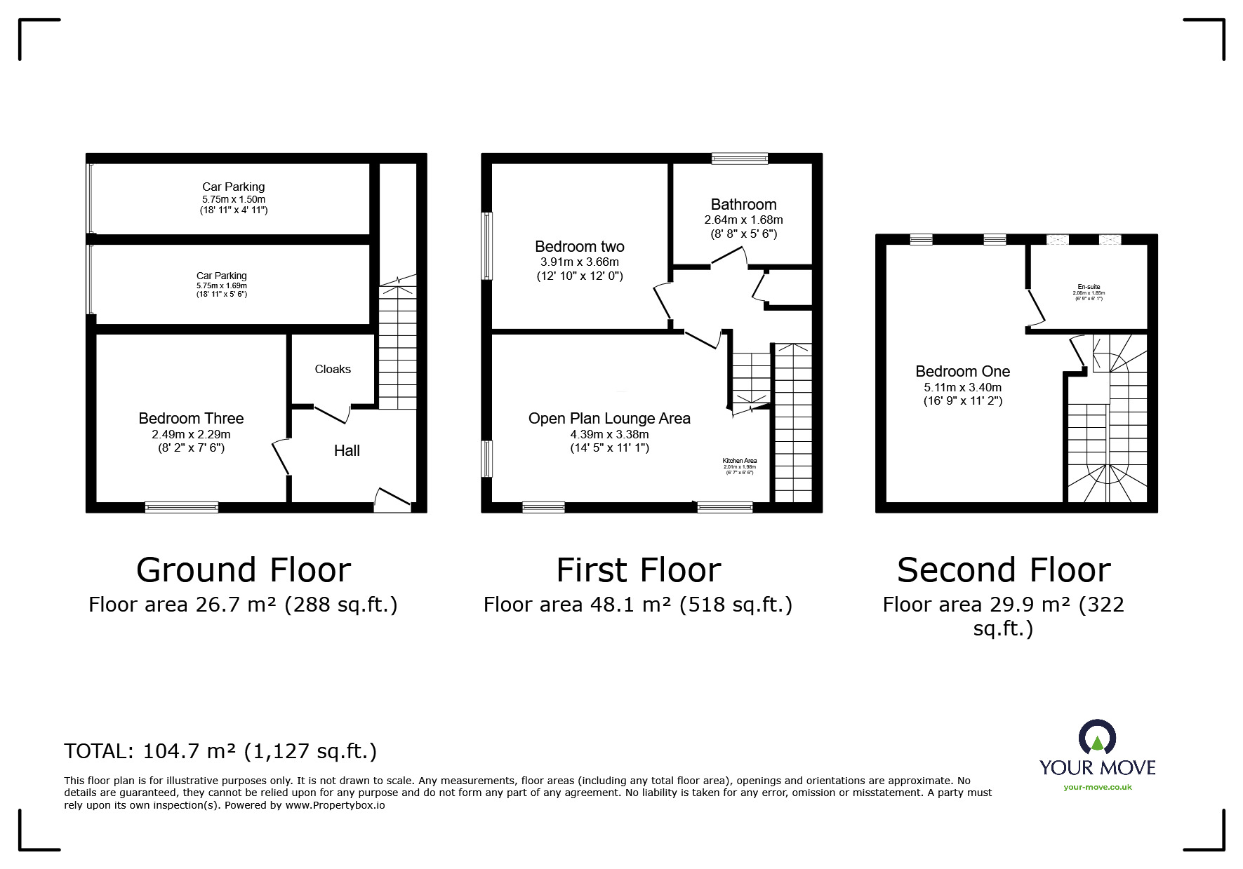 Floorplan of 3 bedroom Detached House for sale, Granville Street, Woodville, Derbyshire, DE11