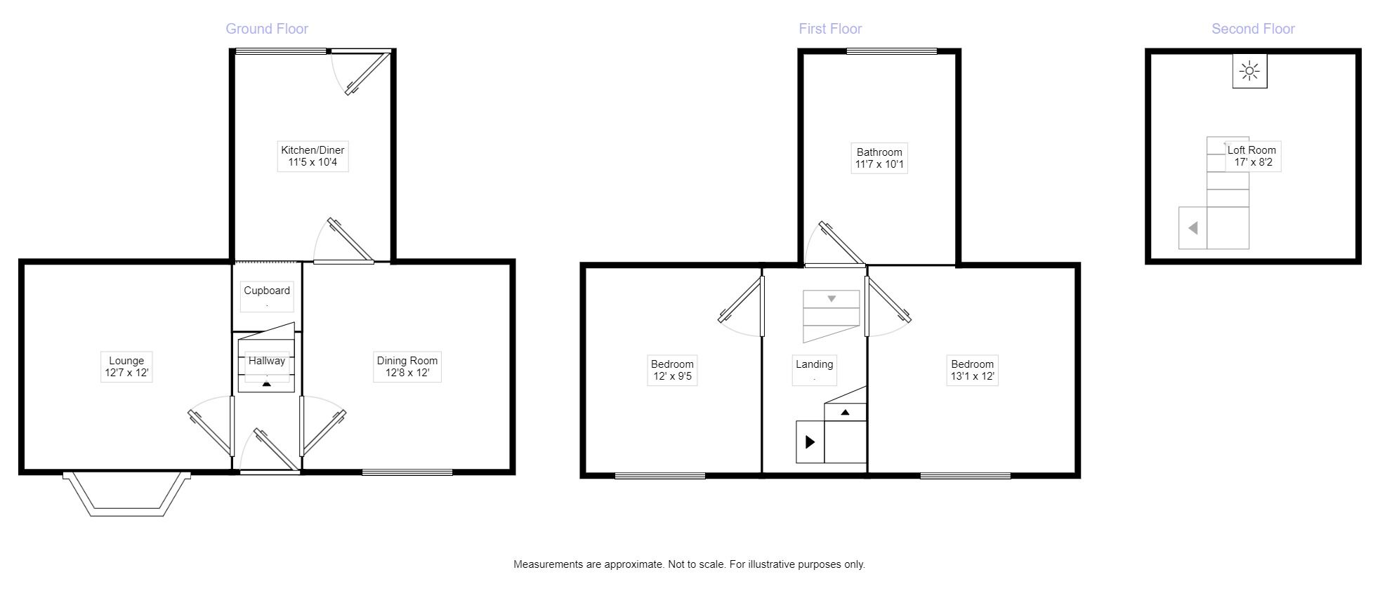 Floorplan of 3 bedroom Mid Terrace House for sale, Glebe Street, Swadlincote, Derbyshire, DE11