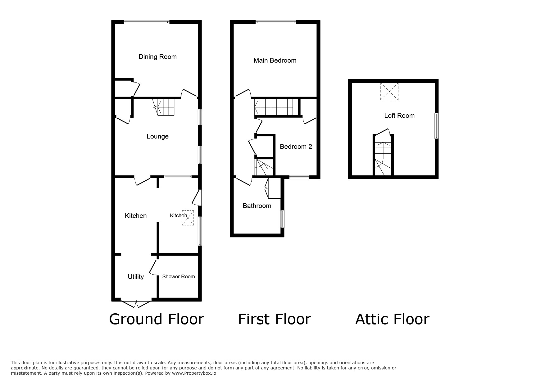 Floorplan of 2 bedroom Semi Detached House for sale, Linton Road, Castle Gresley, Derbyshire, DE11