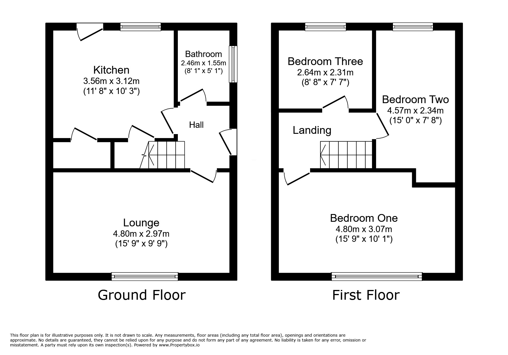 Floorplan of 3 bedroom Semi Detached House for sale, Dominion Road, Swadlincote, Derbyshire, DE11