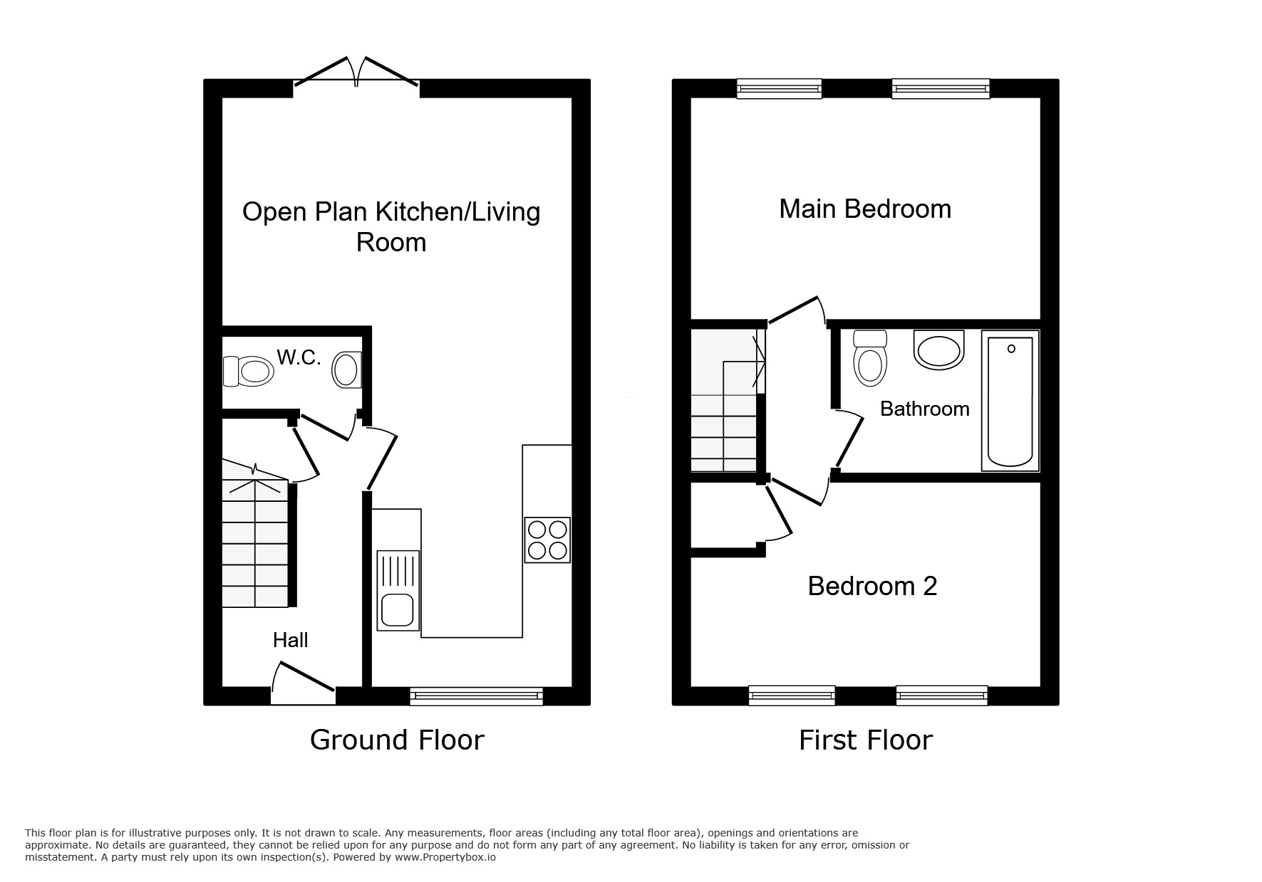 Floorplan of 2 bedroom Semi Detached House for sale, Rowan Drive, Midway, South Derbyshire, DE11