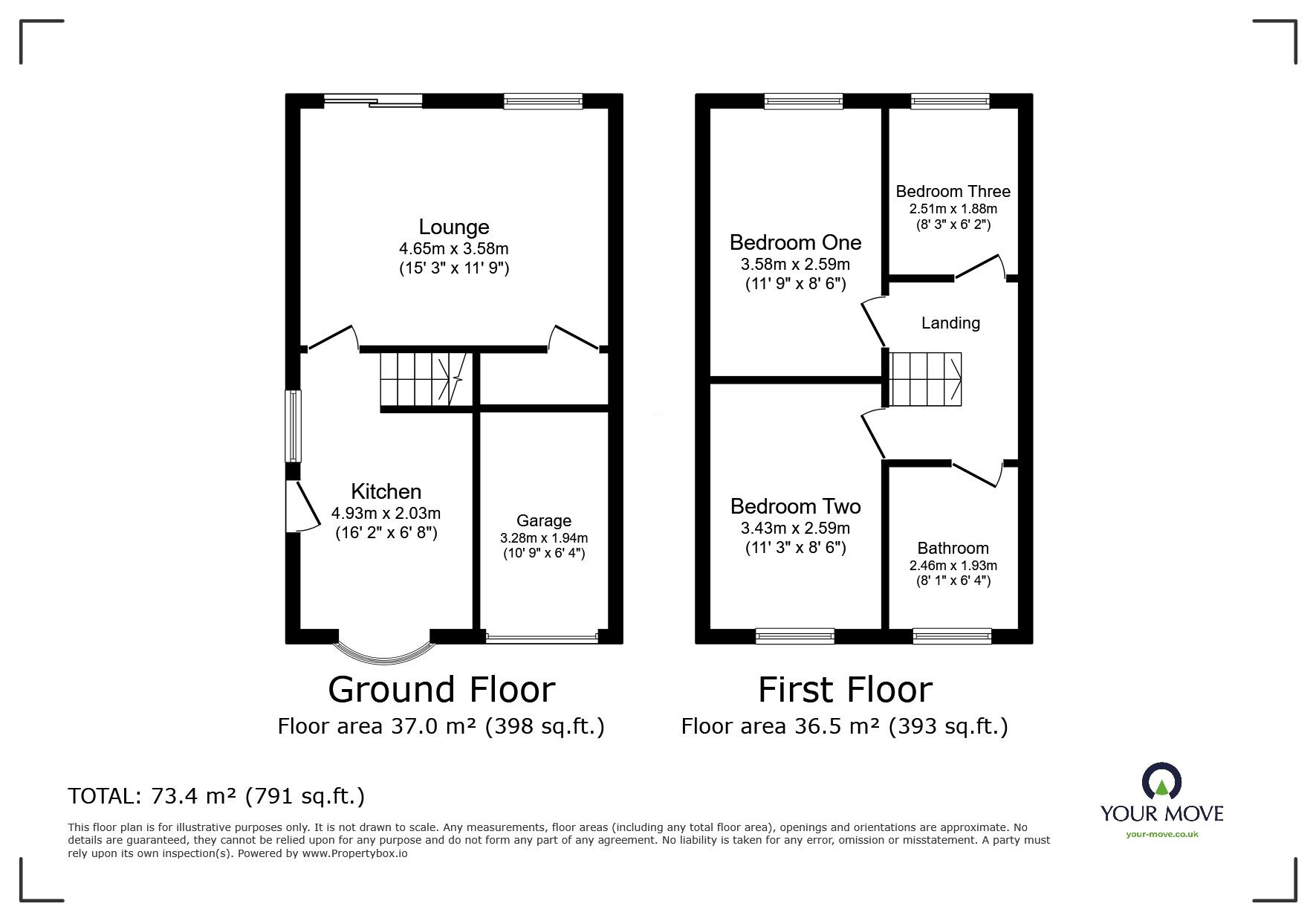 Floorplan of 3 bedroom Detached House for sale, Audens Way, Midway, Derbyshire, DE11