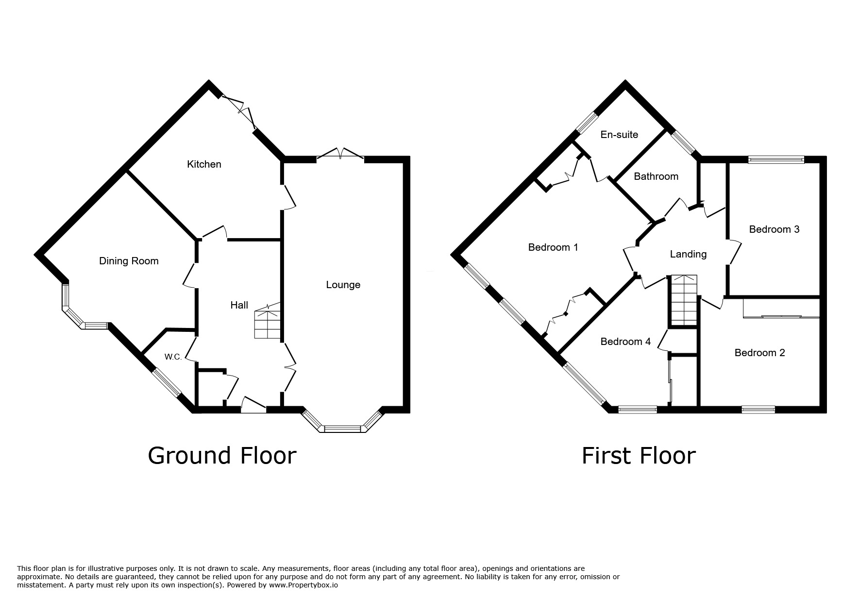 Floorplan of 4 bedroom Detached House for sale, Aberdeen Close, Church Gresley, Derbyshire, DE11