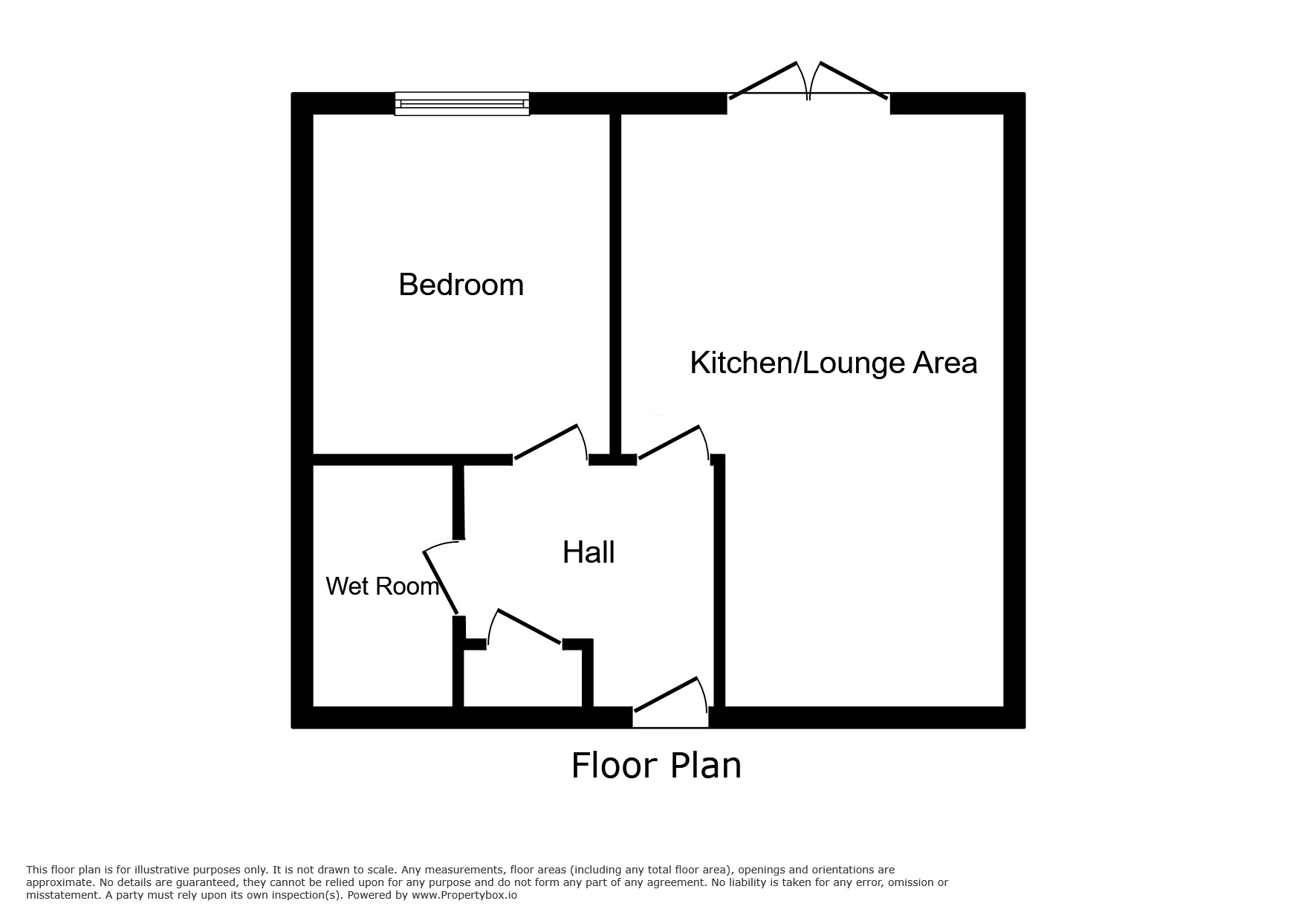 Floorplan of 1 bedroom  Flat for sale, Hall Farm Road, Swadlincote, Derbyshire, DE11