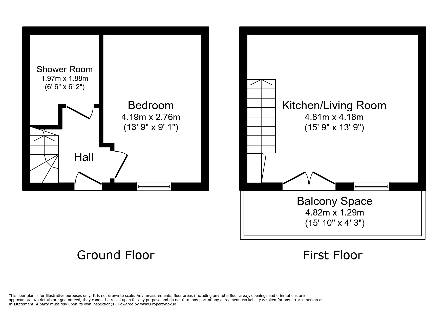 Floorplan of 1 bedroom Mid Terrace House for sale, Solent Road, Church Gresley, Derbyshire, DE11