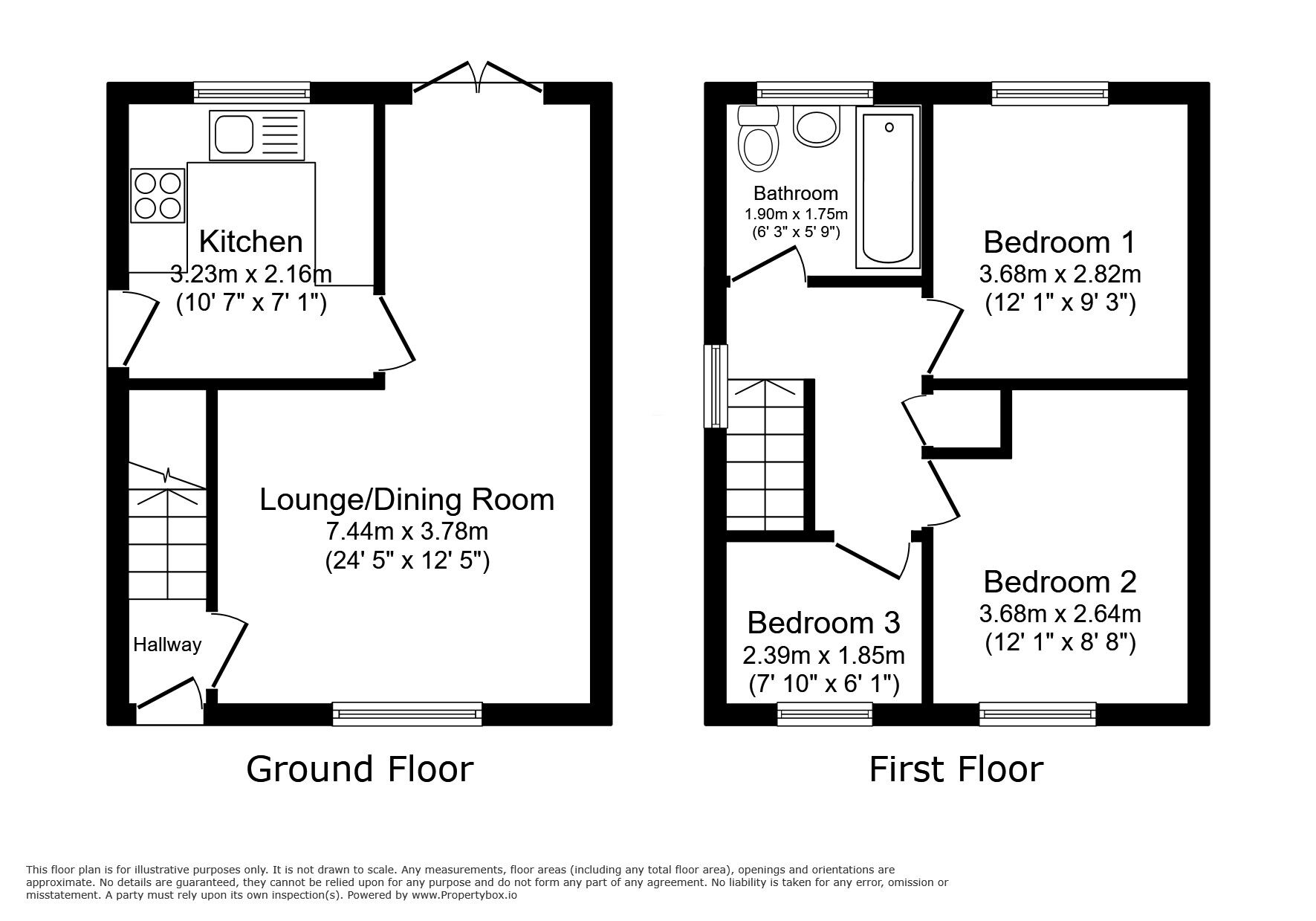 Floorplan of 3 bedroom Semi Detached House for sale, Plover Avenue, Woodville, Derbyshire, DE11