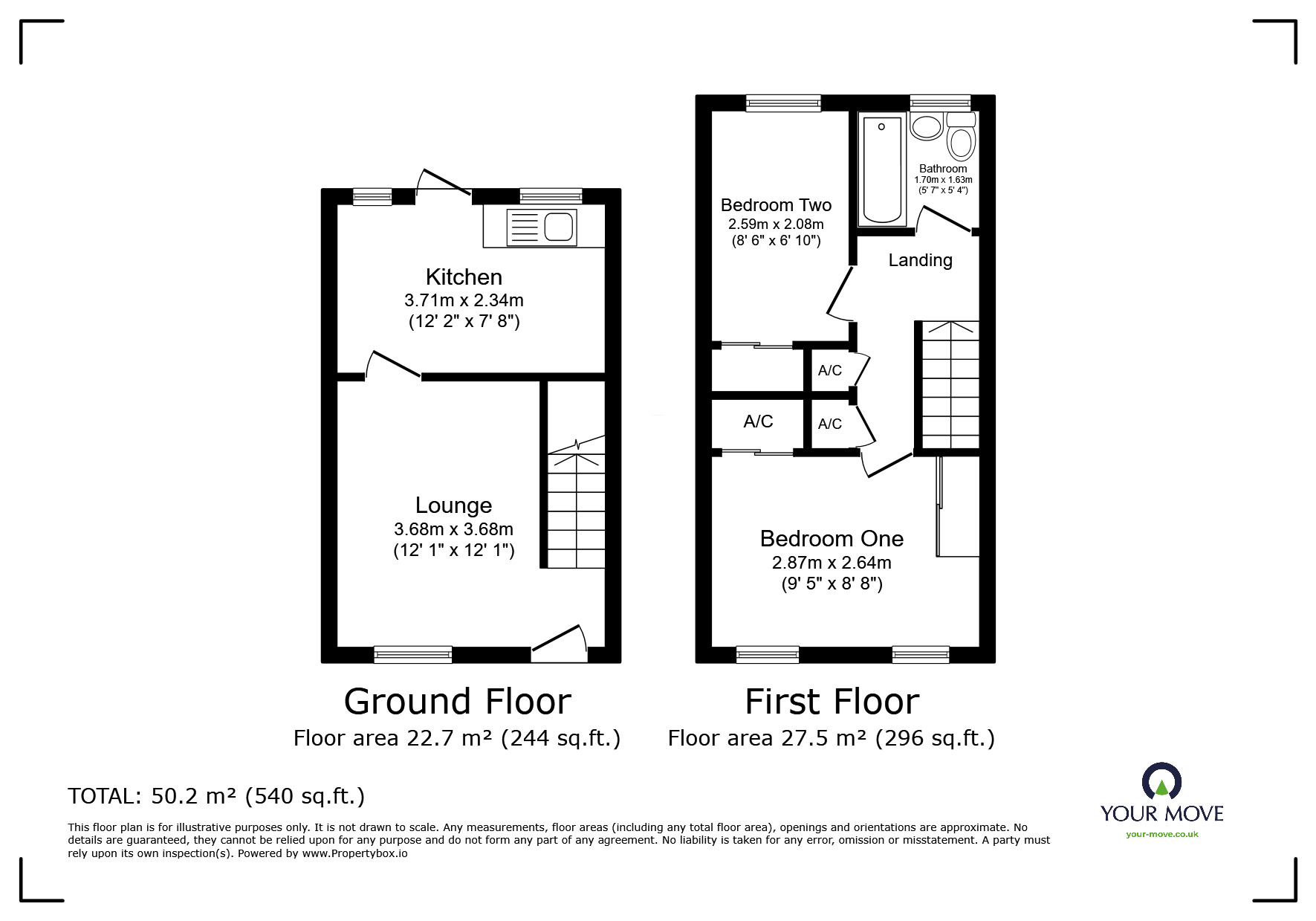 Floorplan of 2 bedroom Semi Detached House for sale, Falcon Way, Woodville, Derbyshire, DE11