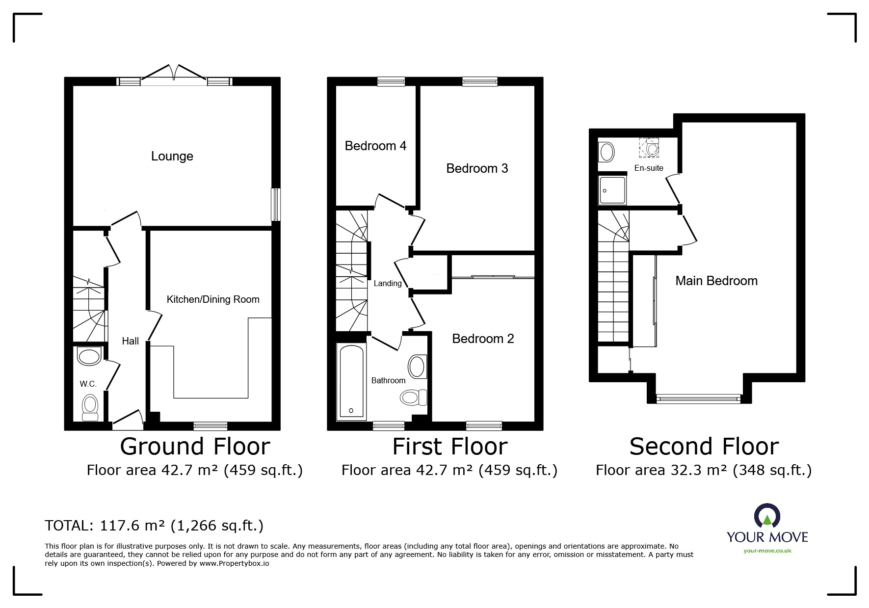 Floorplan of 4 bedroom Detached House for sale, Maitland Road, Linton, Derbyshire, DE12