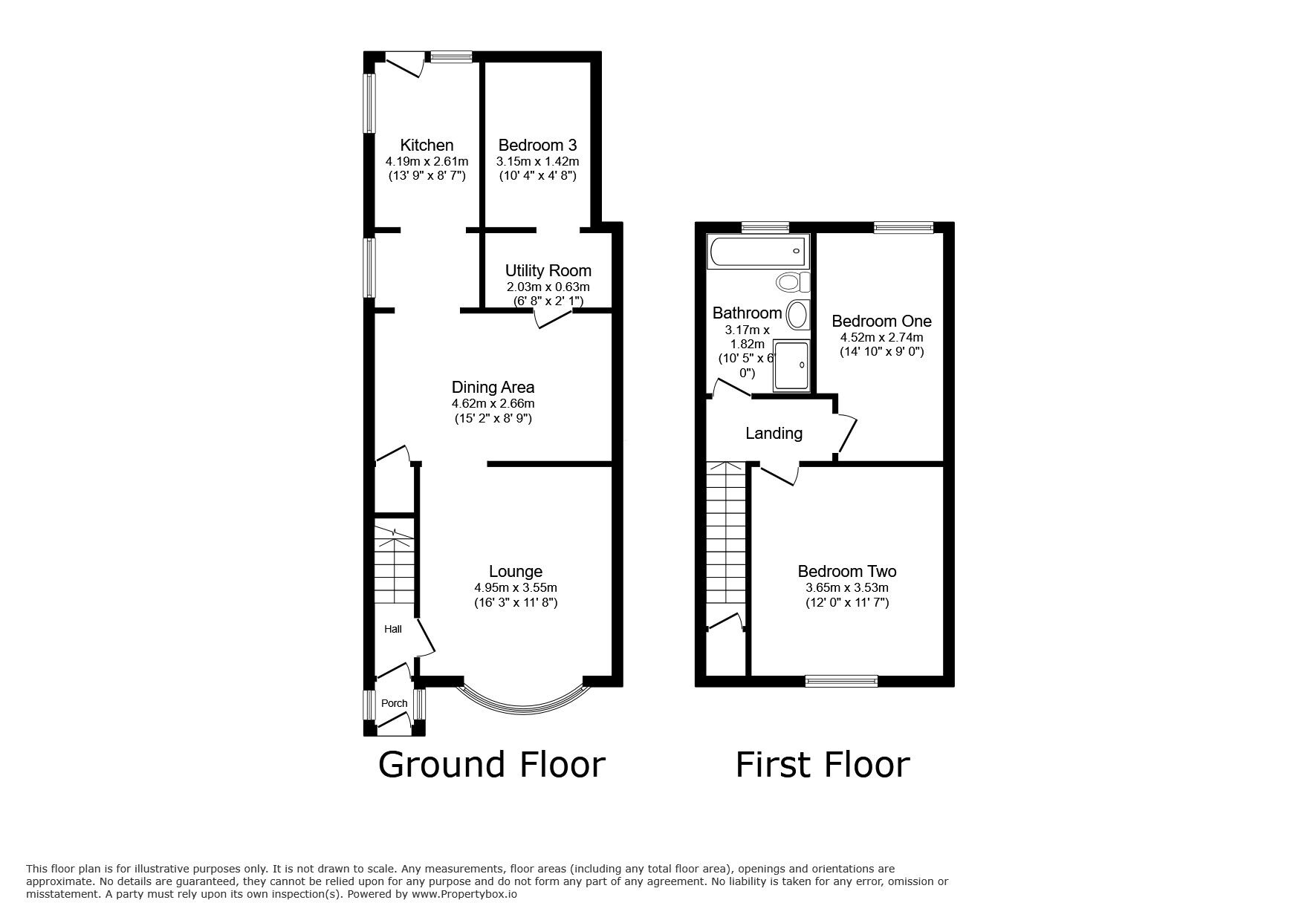 Floorplan of 3 bedroom Semi Detached House for sale, Lichfield Road, Barton under Needwood, Staffordshire, DE13