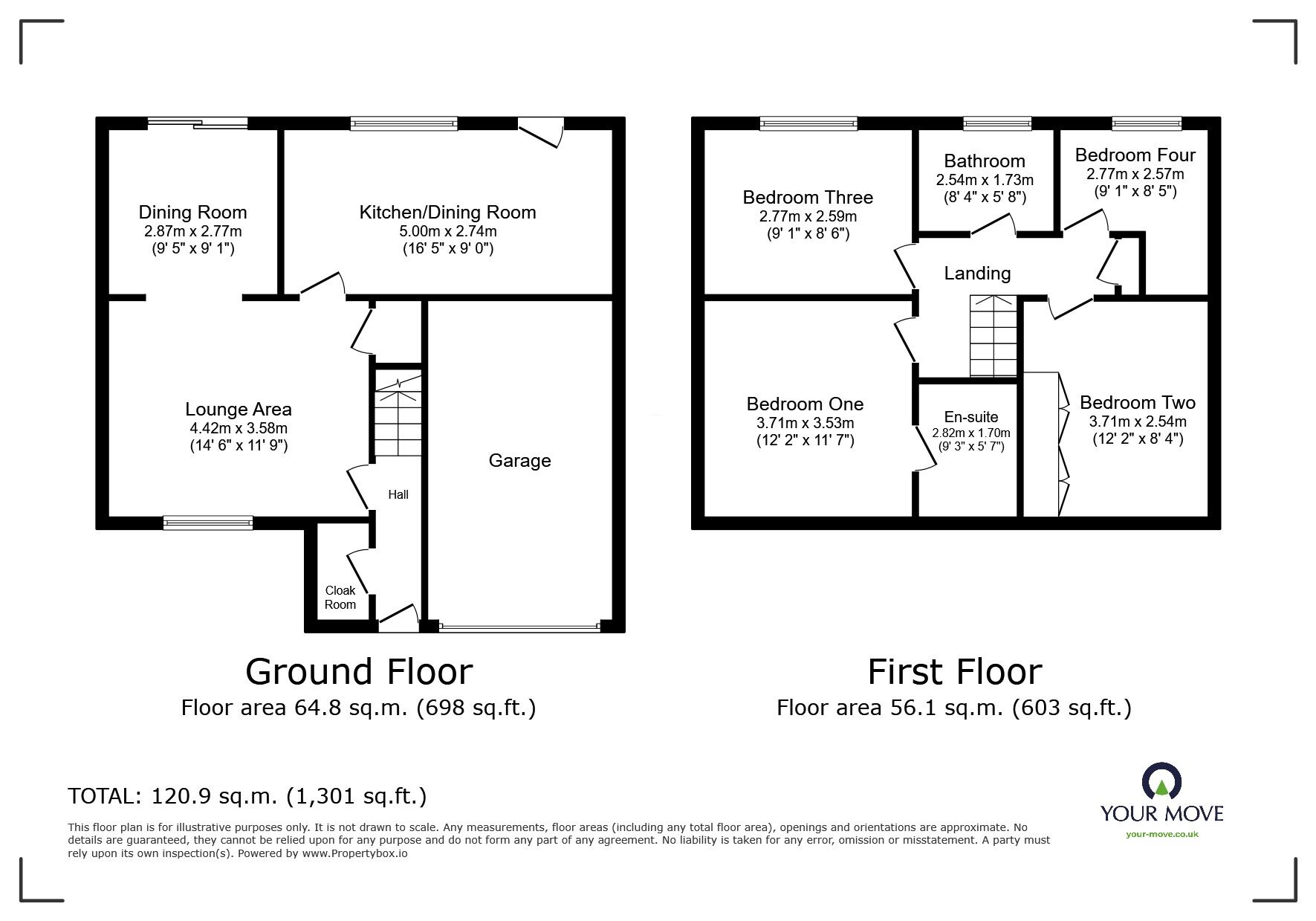 Floorplan of 4 bedroom Detached House for sale, Wye Dale, Church Gresley, Derbyshire, DE11