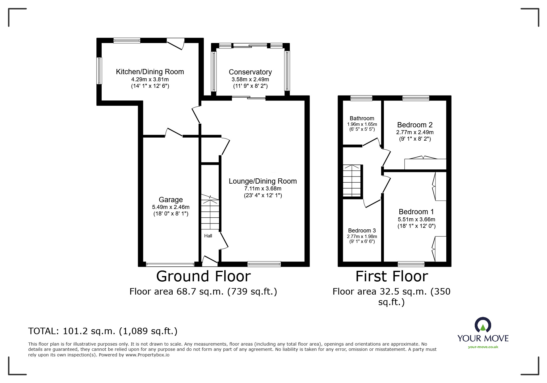 Floorplan of 3 bedroom Semi Detached House for sale, Springwood Farm Road, Midway, Derbyshire, DE11