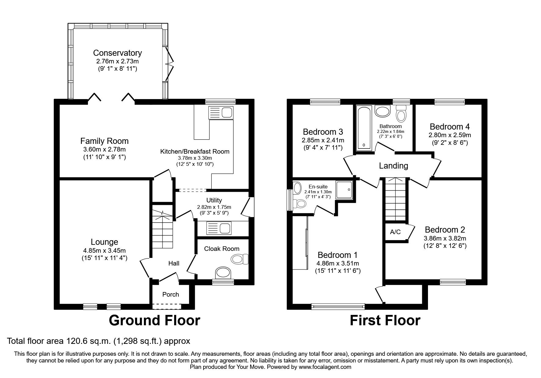 Floorplan of 4 bedroom Detached House for sale, Quarry Bank Lane, Swadlincote, Derbyshire, DE11