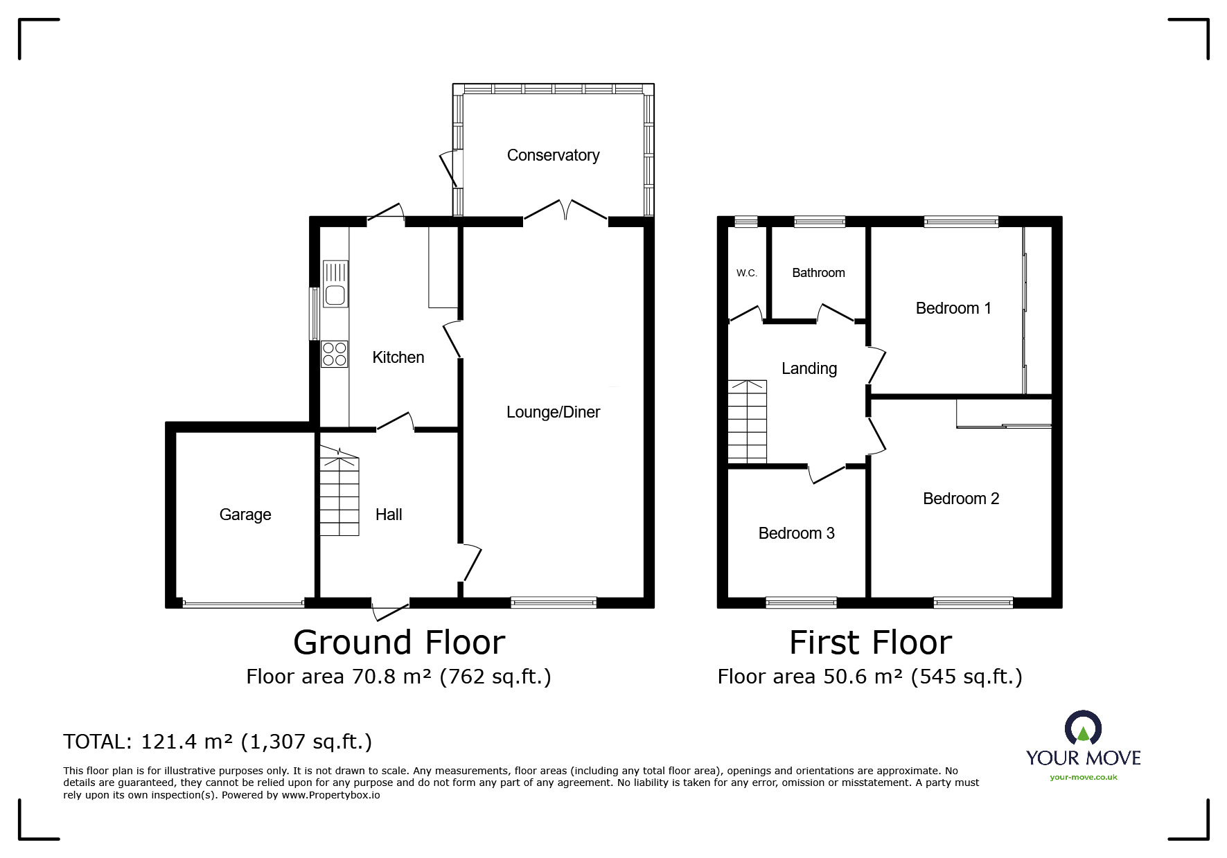 Floorplan of 3 bedroom Semi Detached House to rent, Springfield Avenue, Swanley, Kent, BR8