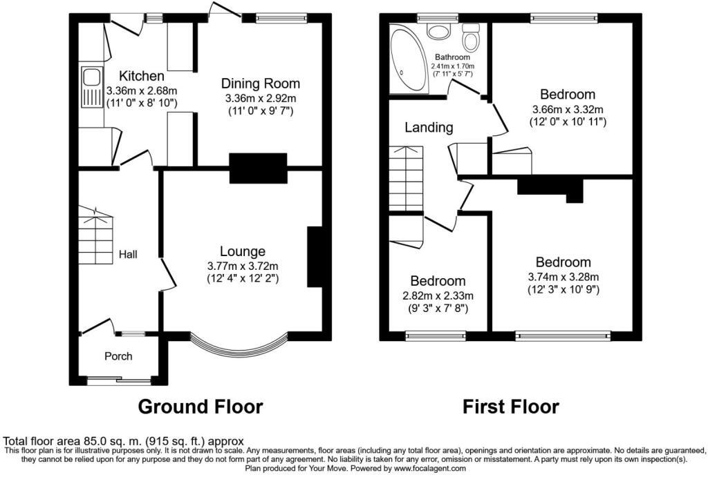 Floorplan of 3 bedroom Semi Detached House for sale, Hollytree Avenue, Swanley, Kent, BR8