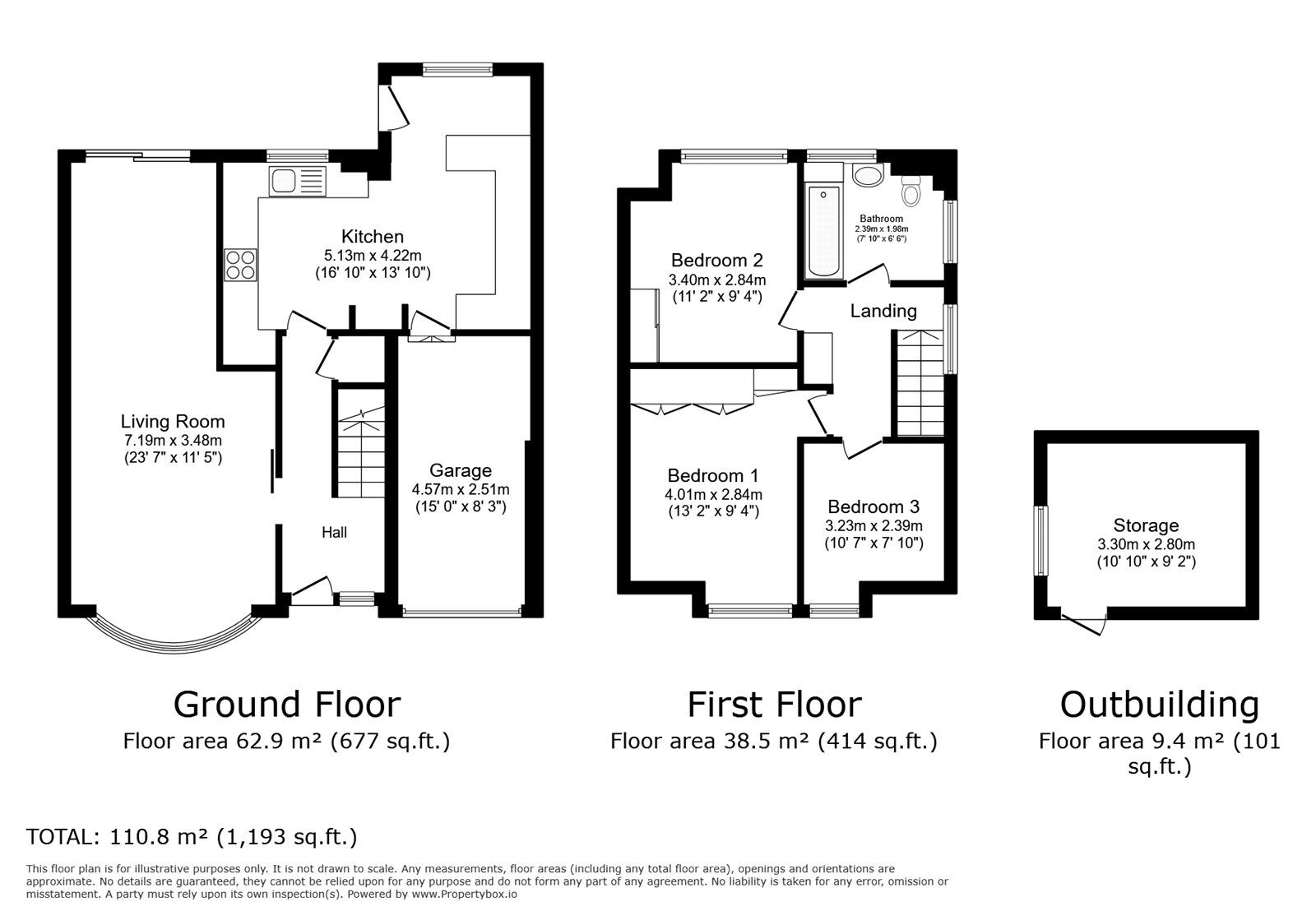 Floorplan of 3 bedroom Semi Detached House for sale, Charnock, Swanley, Kent, BR8