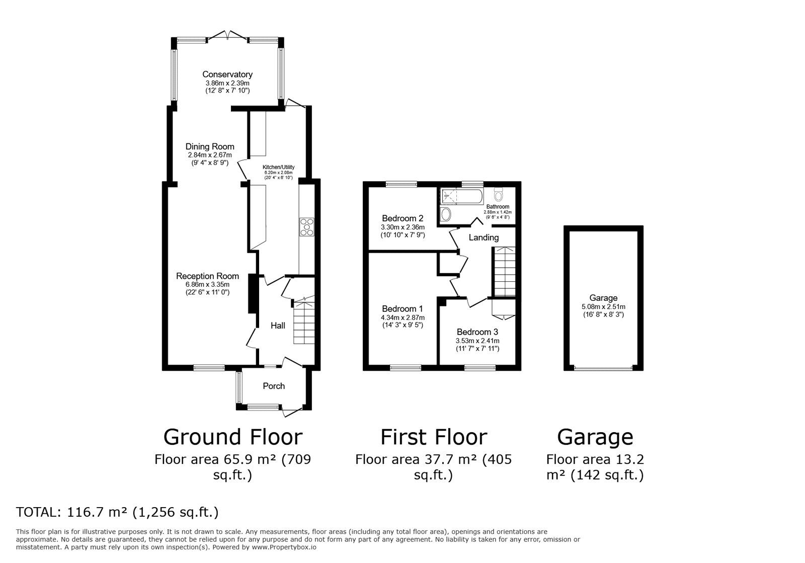 Floorplan of 3 bedroom Mid Terrace House for sale, St. Georges Road, Swanley, Kent, BR8