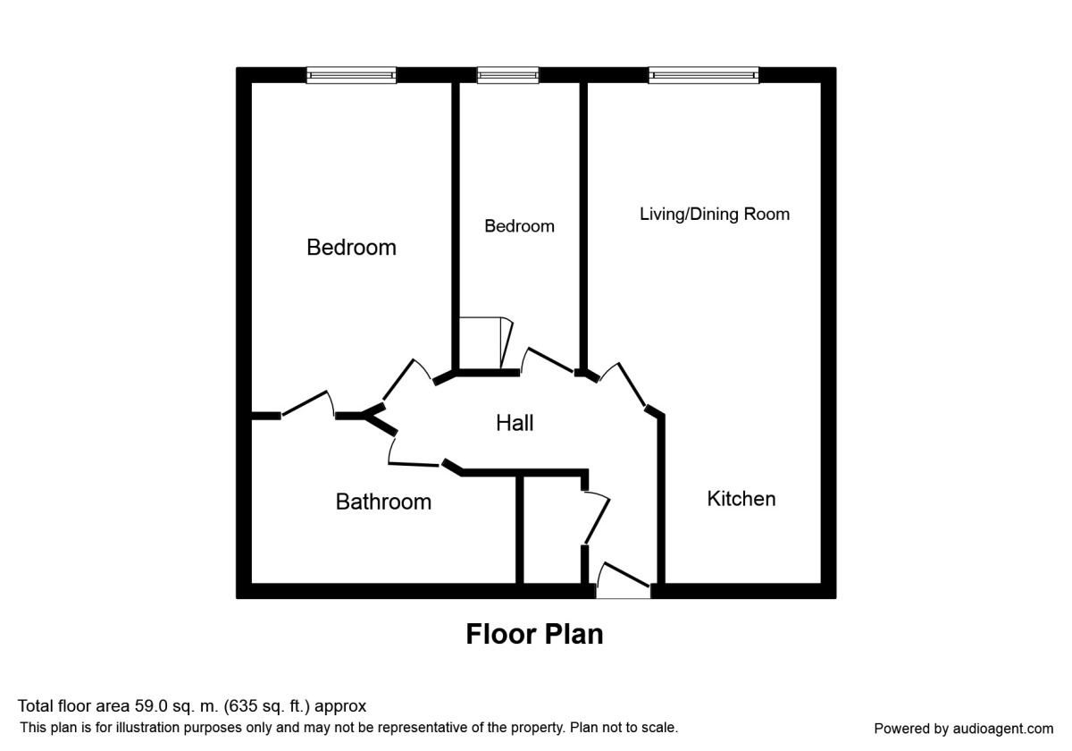 Floorplan of 2 bedroom  Property to rent, Carlton Street, Farnworth, Bolton, BL4