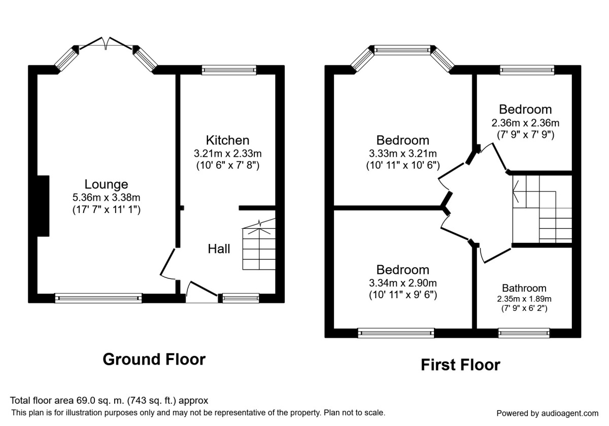 Floorplan of 3 bedroom Semi Detached House to rent, Manor Road, Swinton, Manchester, M27