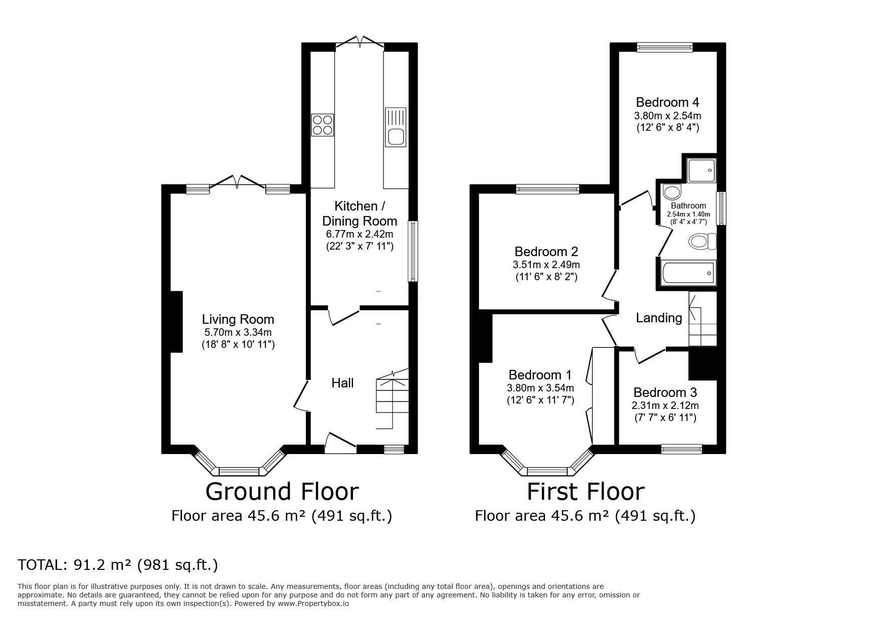 Floorplan of 4 bedroom Semi Detached House for sale, Leinster Road, Swinton, Manchester, M27