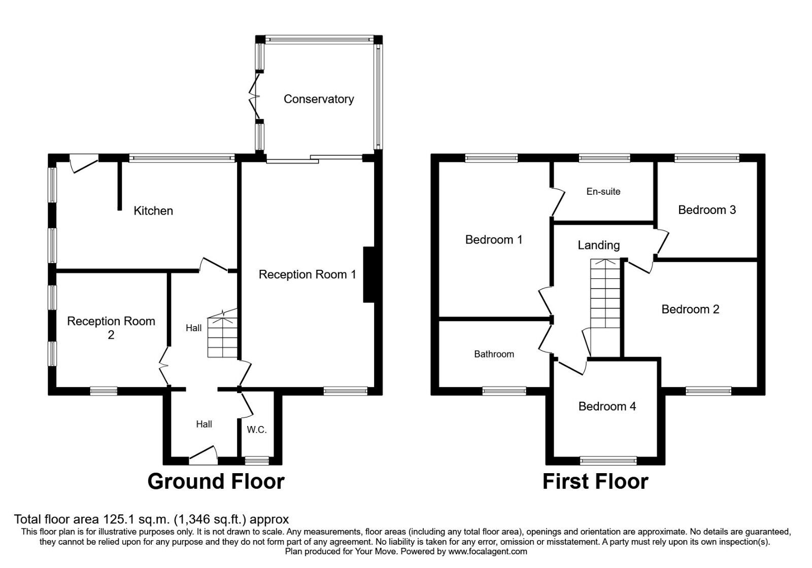 Floorplan of 4 bedroom Detached House to rent, Wicket Grove, Clifton, Manchester, M27