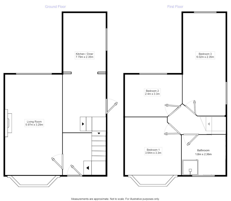 Floorplan of 3 bedroom Semi Detached House for sale, Hereford Drive, Swinton, Greater Manchester, M27