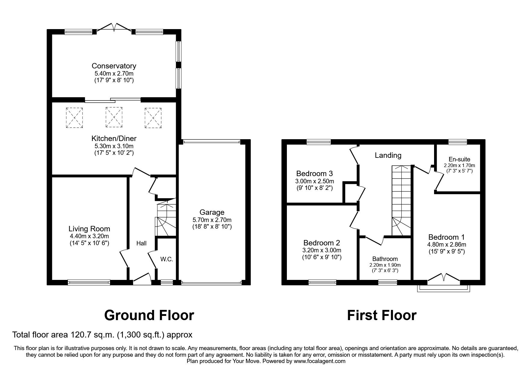 Floorplan of 3 bedroom Semi Detached House to rent, River View Drive, Salford, Greater Manchester, M7