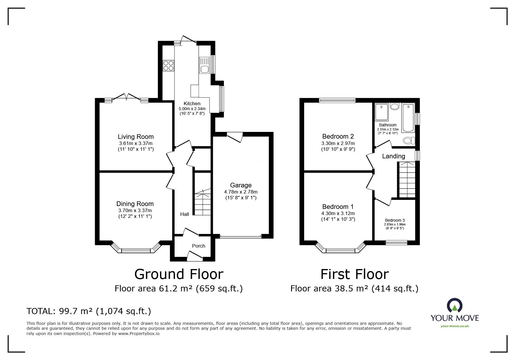 Floorplan of 3 bedroom Semi Detached House for sale, Gorse Road, Swinton, Greater Manchester, M27