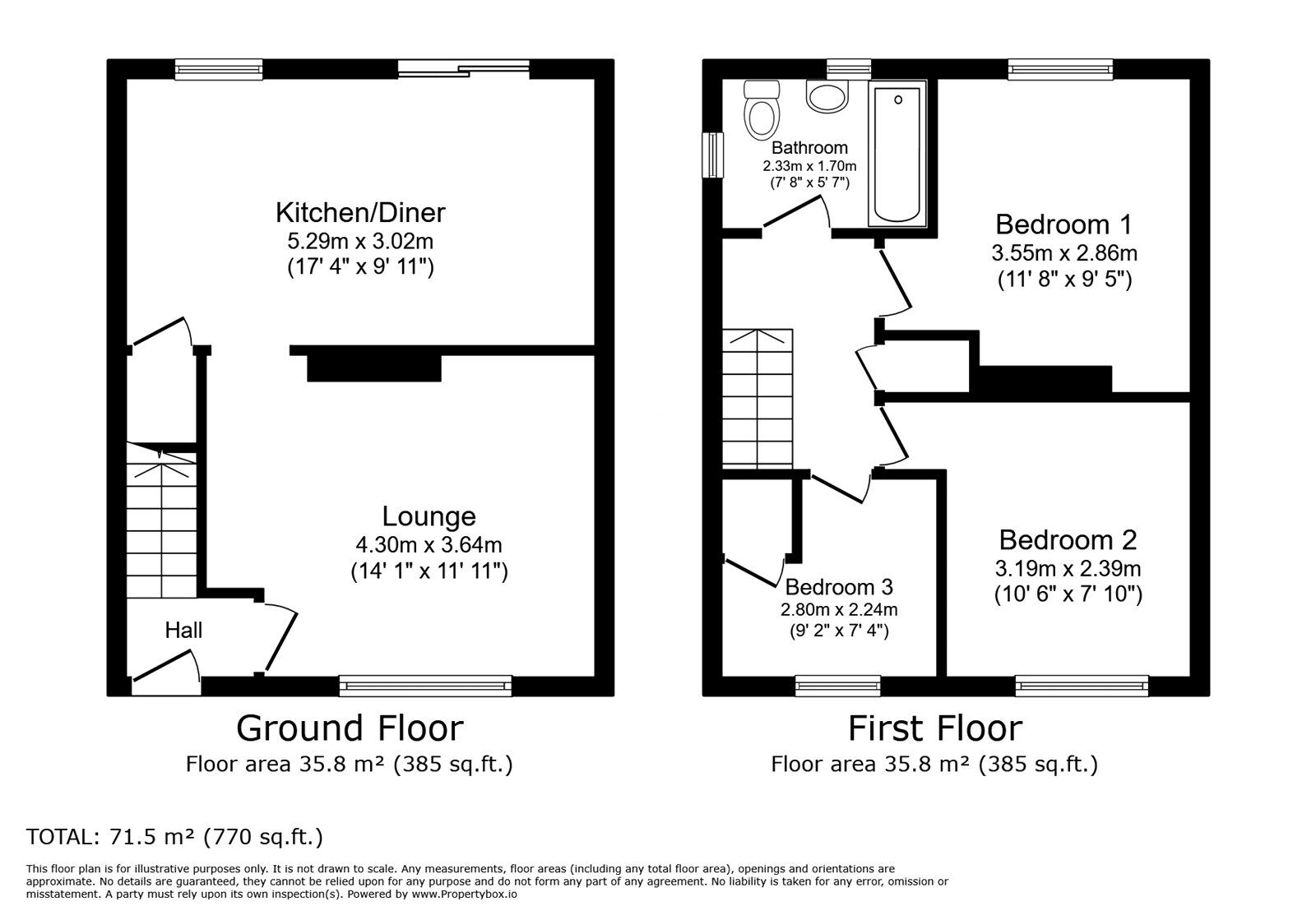 Floorplan of 3 bedroom Semi Detached House for sale, Overdale, Swinton, Greater Manchester, M27