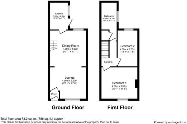 Floorplan of 2 bedroom Mid Terrace House for sale, Wychbury Street, Salford, Greater Manchester, M6