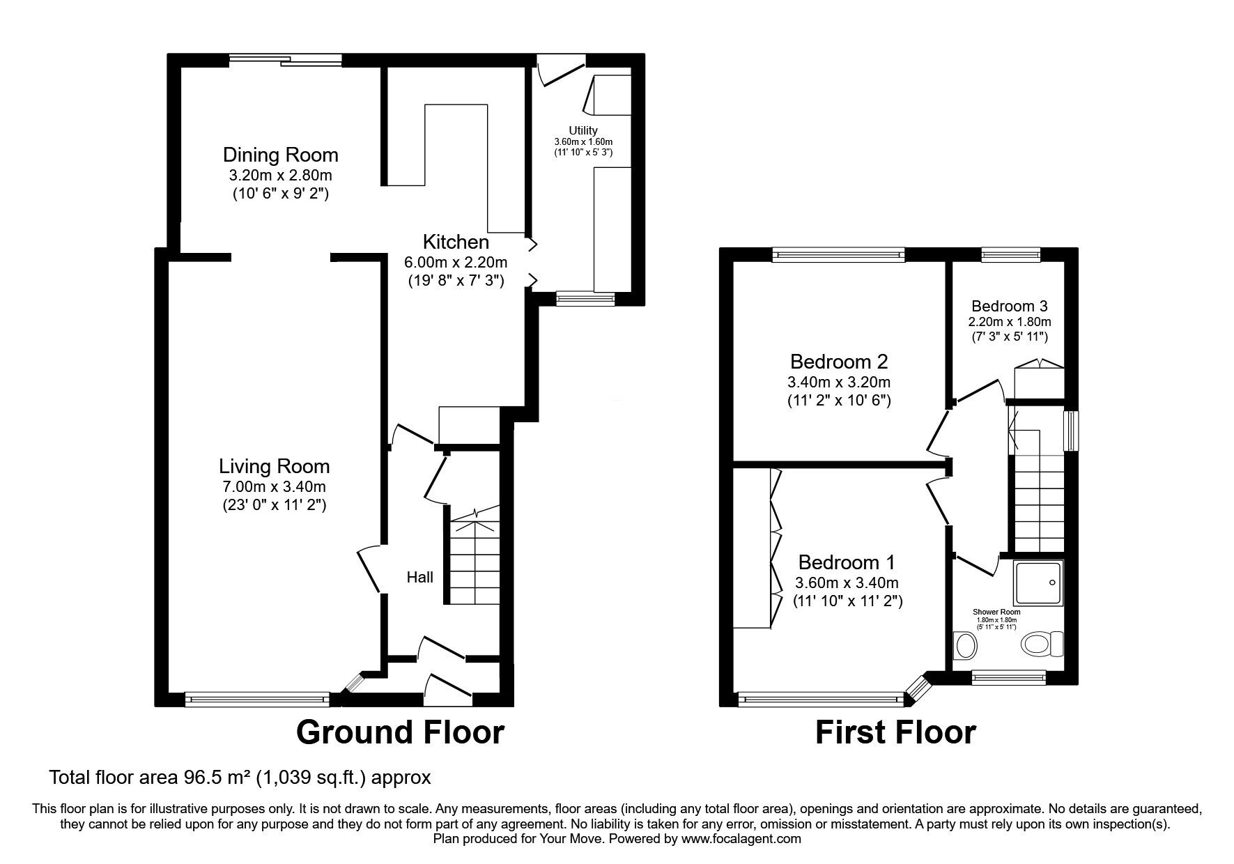 Floorplan of 3 bedroom Semi Detached House for sale, Longview Drive, Wardley, Manchester, M27