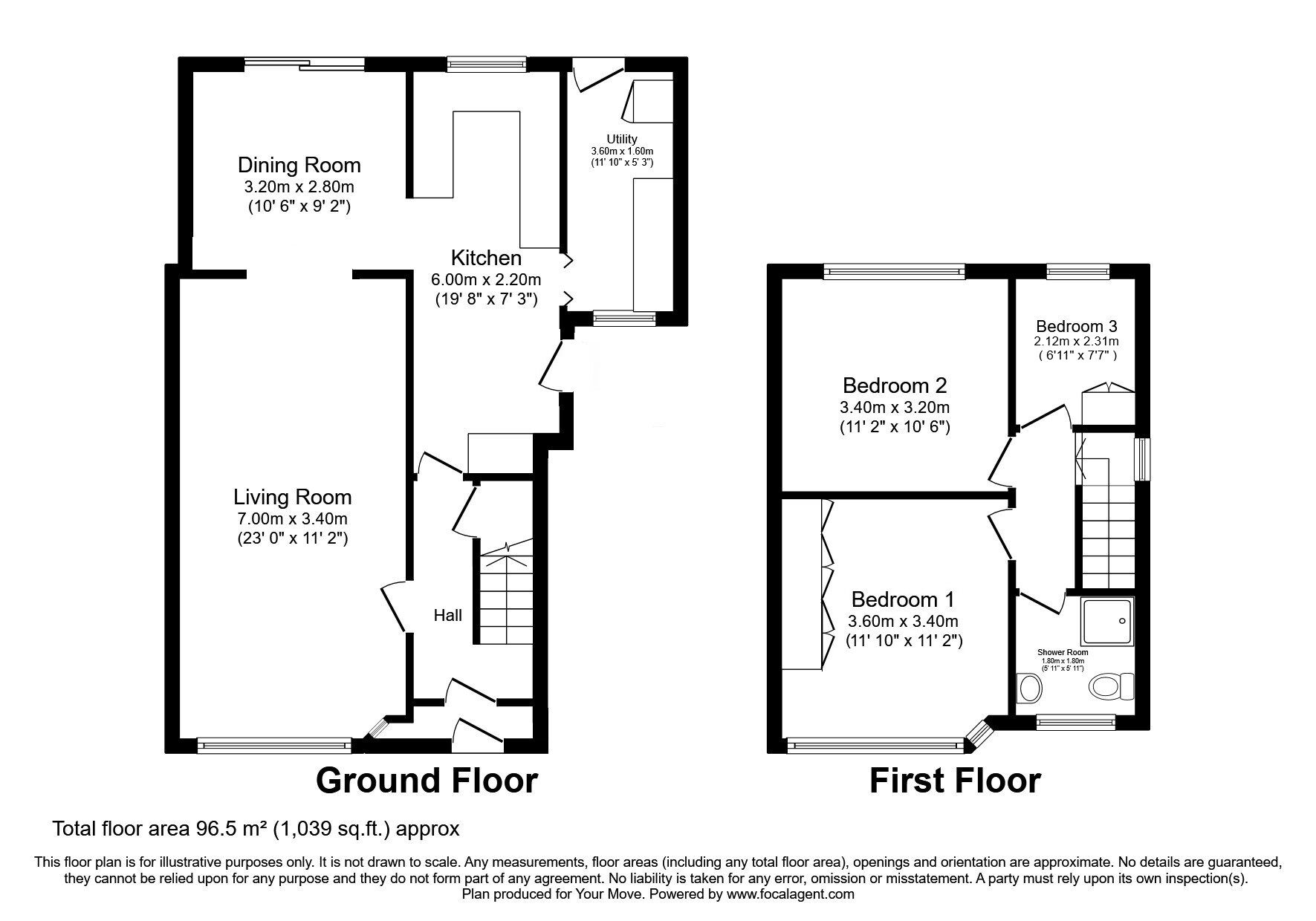 Floorplan of 3 bedroom Semi Detached House for sale, Longview Drive, Wardley, Manchester, M27