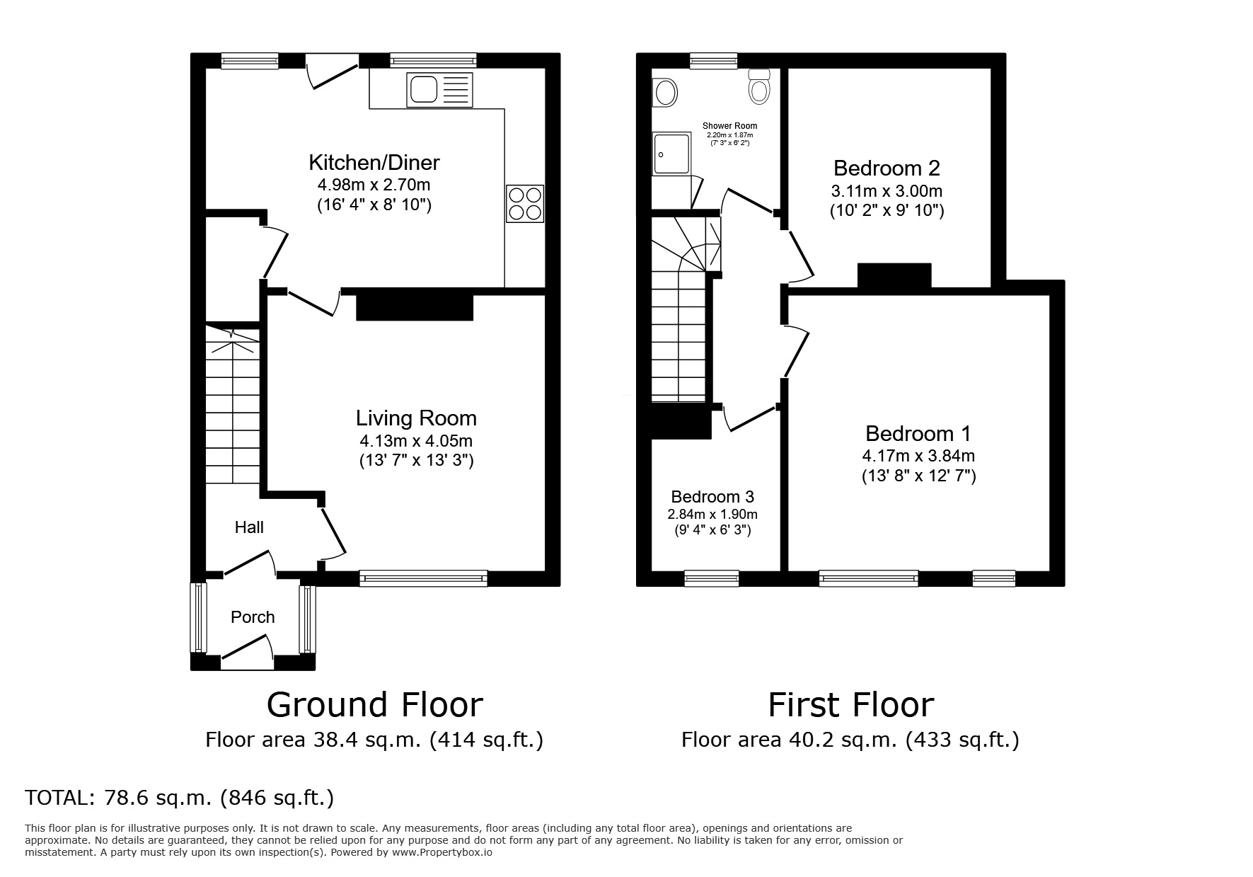 Floorplan of 3 bedroom Mid Terrace House for sale, Ackworth Road, Swinton, Greater Manchester, M27