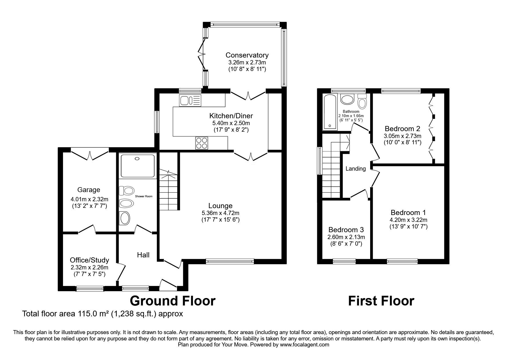 Floorplan of 3 bedroom Semi Detached House for sale, Glen Avenue, Swinton, Greater Manchester, M27