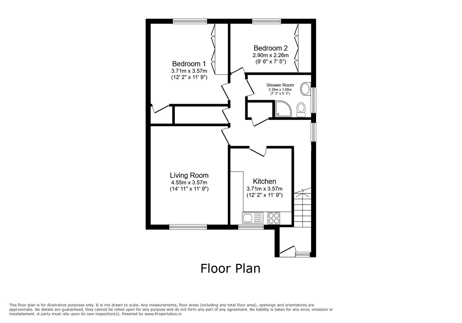 Floorplan of 2 bedroom  Flat to rent, Moorside Road, Swinton, Greater Manchester, M27