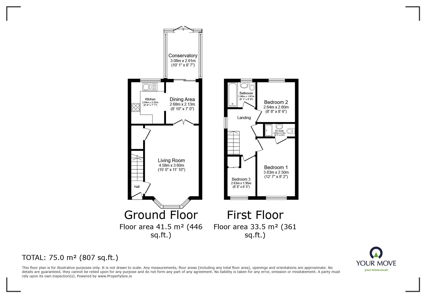 Floorplan of 3 bedroom End Terrace House for sale, Torside Way, Pendlebury, Manchester, M27