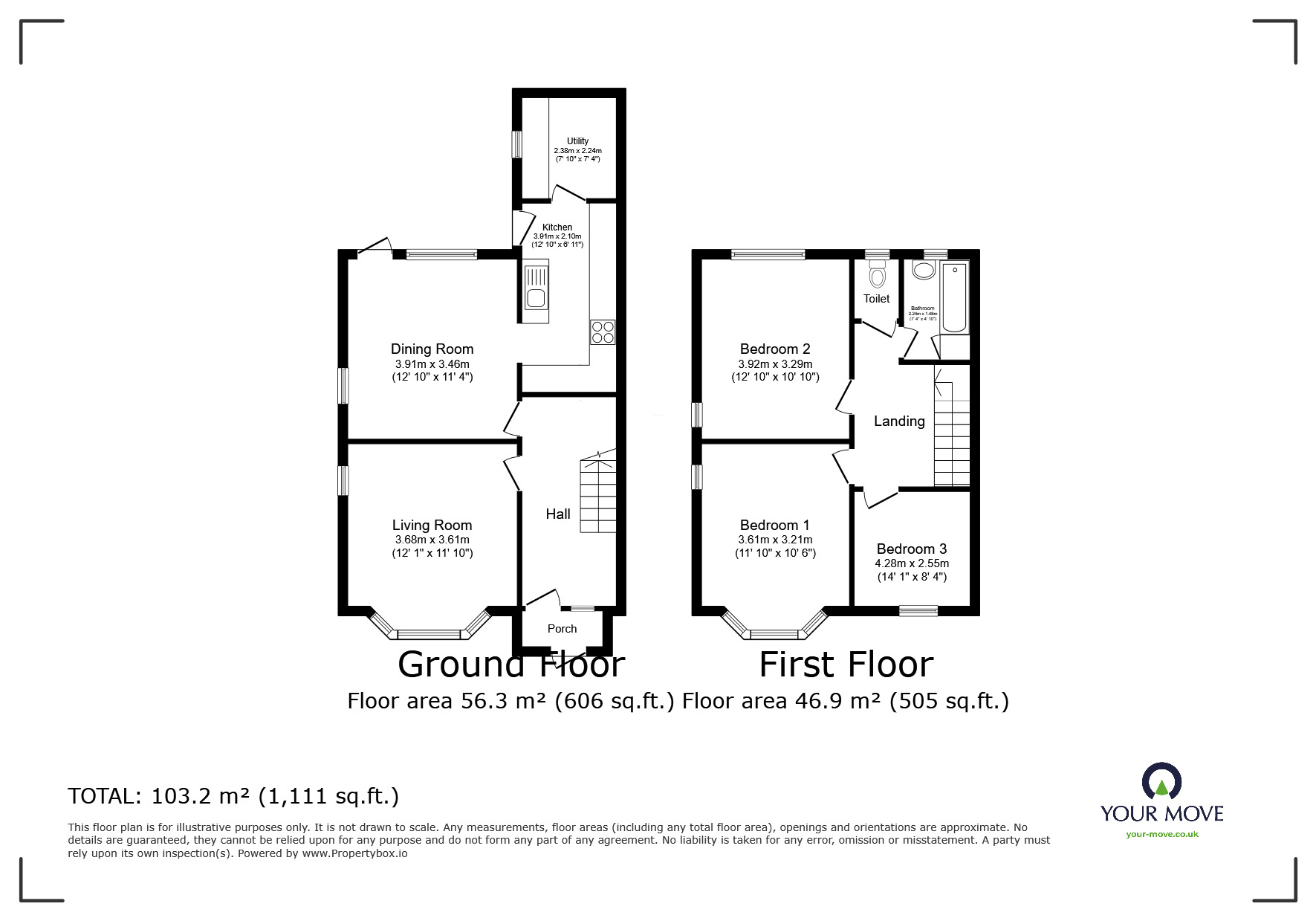 Floorplan of 3 bedroom Semi Detached House for sale, Rivington Avenue, Pendlebury, Manchester, M27