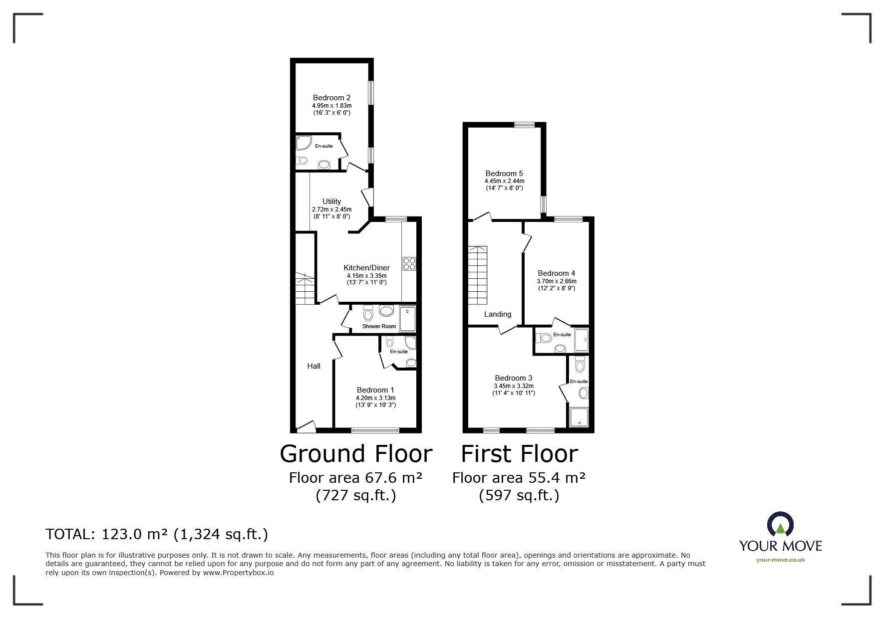 Floorplan of 5 bedroom Mid Terrace House for sale, New Cross Street, Salford, Greater Manchester, M5