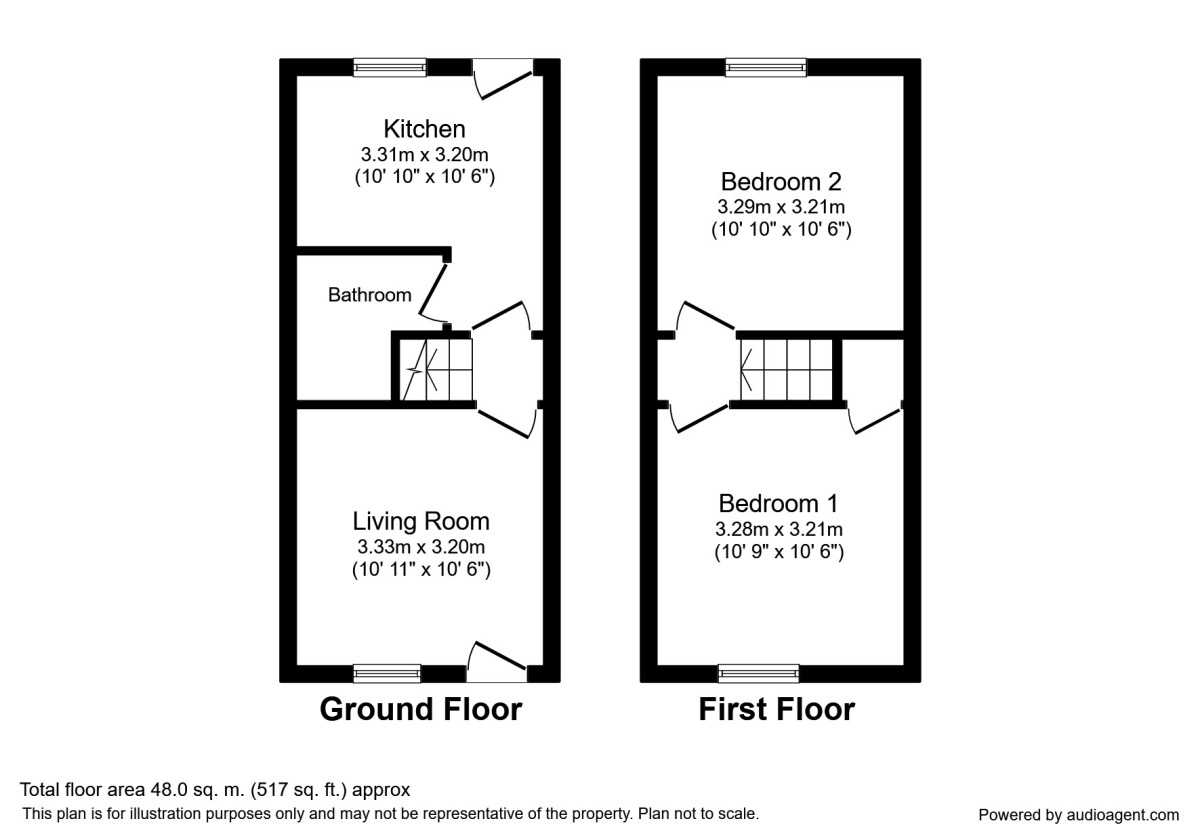 Floorplan of 2 bedroom Mid Terrace House to rent, Auckland Road, Tunbridge Wells, Kent, TN1