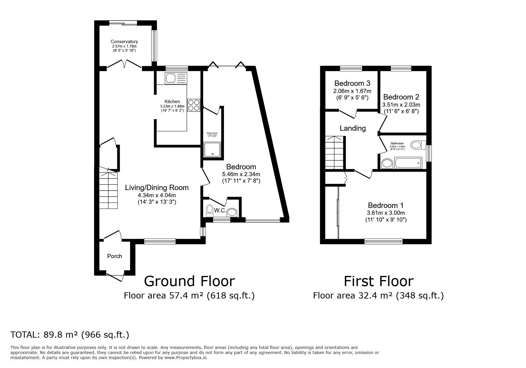 Floorplan of 4 bedroom Semi Detached House for sale, Green Way, Tunbridge Wells, Kent, TN2