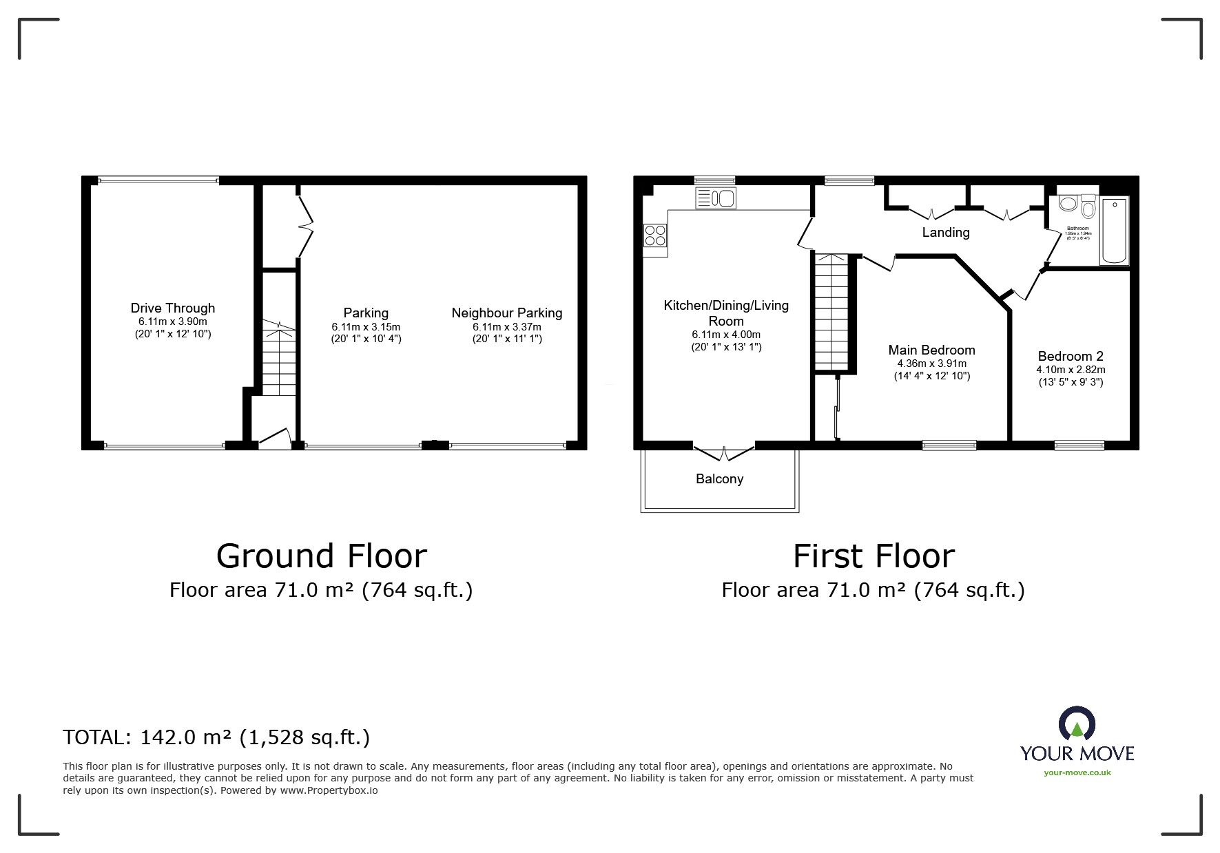 Floorplan of 2 bedroom  Flat to rent, The Green, Tunbridge Wells, Kent, TN2