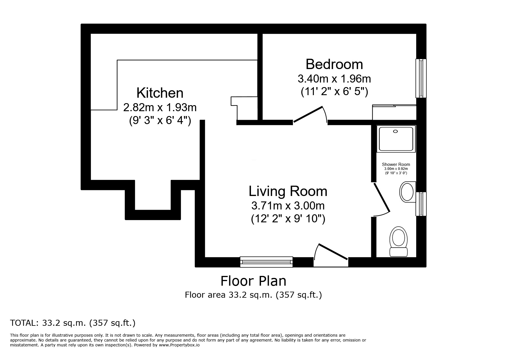 Floorplan of 1 bedroom  Flat for sale, Goods Station Road, Tunbridge Wells, Kent, TN1