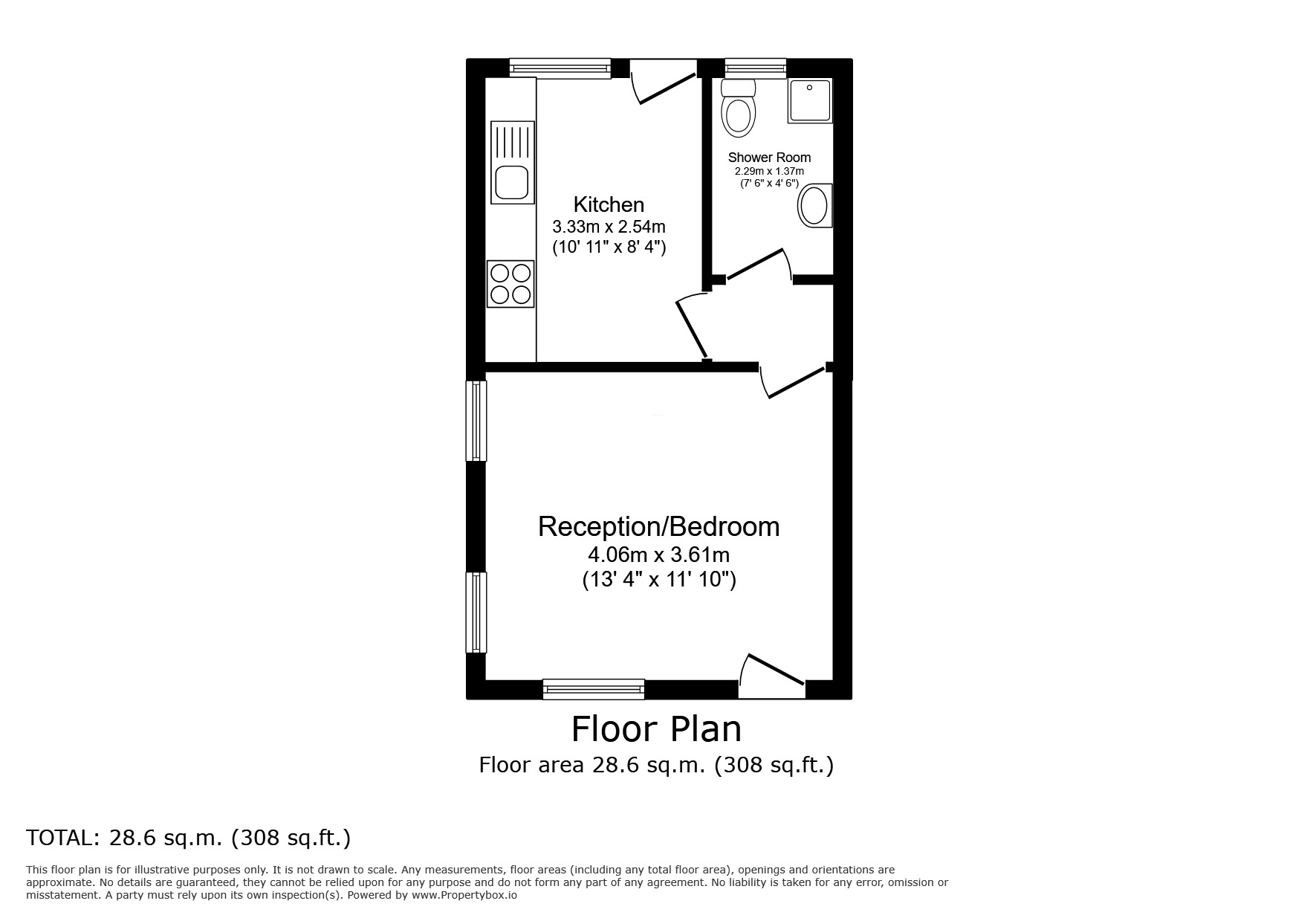 Floorplan of  Flat for sale, Garden Road, Tunbridge Wells, Kent, TN1