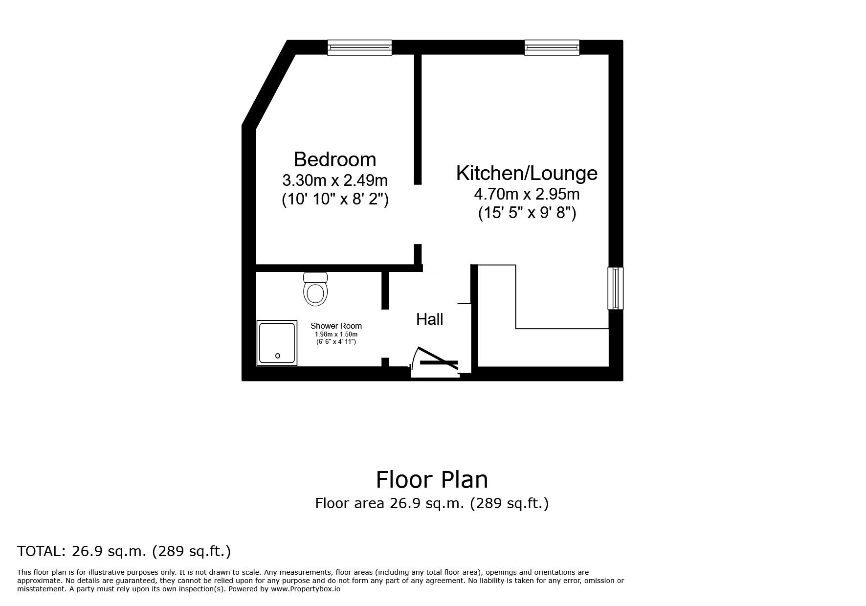 Floorplan of 1 bedroom  Flat for sale, Goods Station Road, Tunbridge Wells, Kent, TN1