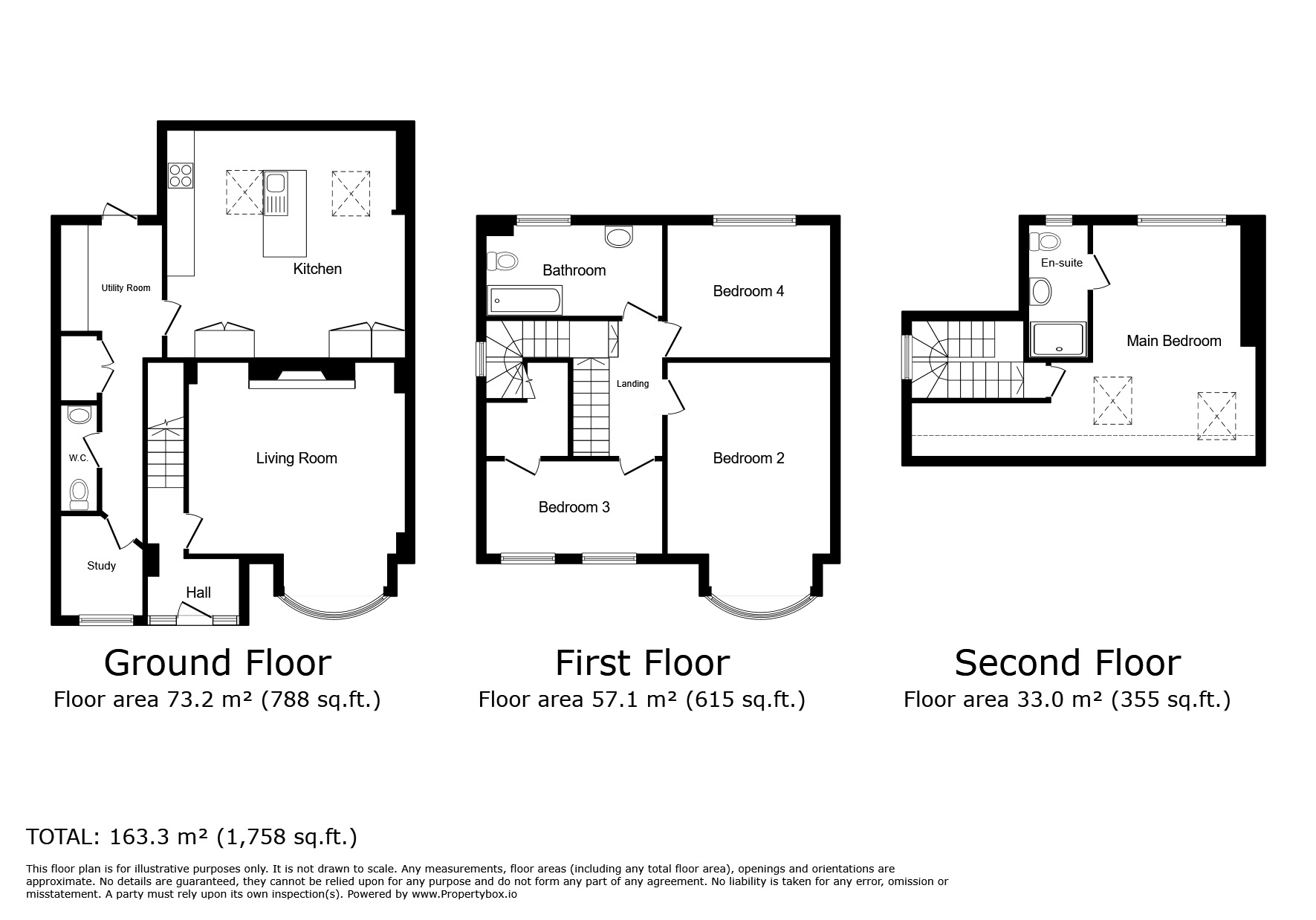 Floorplan of 4 bedroom Semi Detached House for sale, Highfield Road, Tunbridge Wells, Kent, TN4