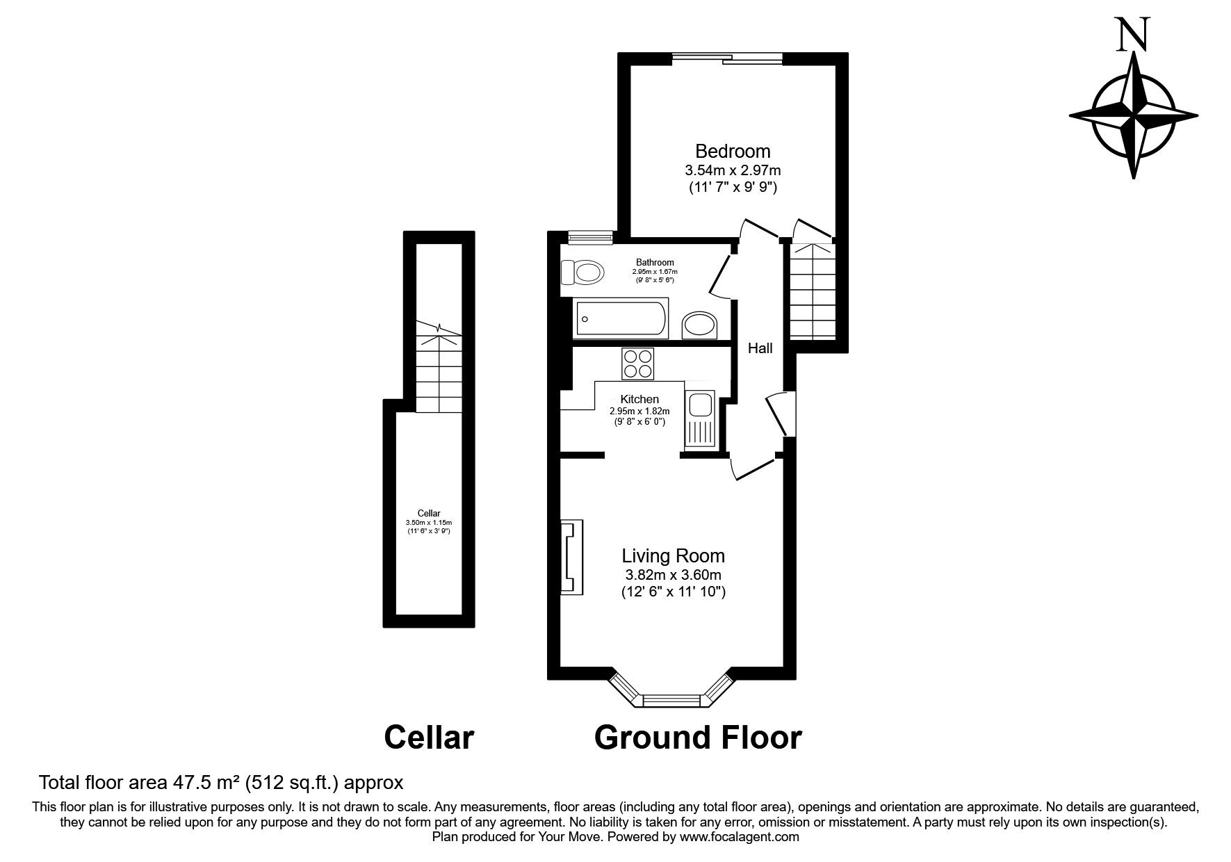 Floorplan of 1 bedroom  Flat for sale, Dudley Road, Tunbridge Wells, Kent, TN1