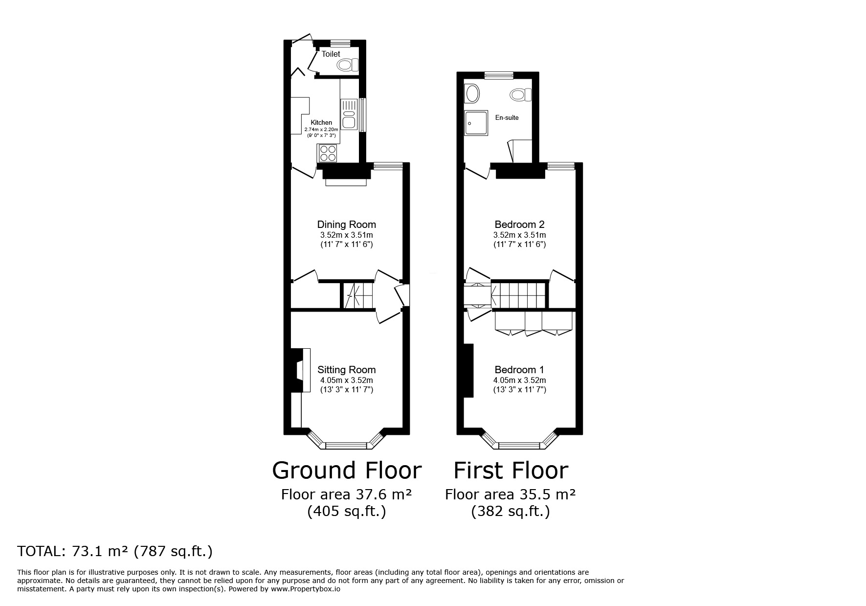 Floorplan of 2 bedroom Semi Detached House for sale, Western Road, Tunbridge Wells, Kent, TN1