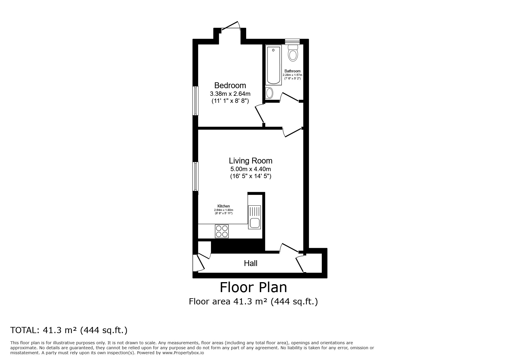 Floorplan of 1 bedroom  Flat to rent, Frant Road, Tunbridge Wells, Kent, TN2