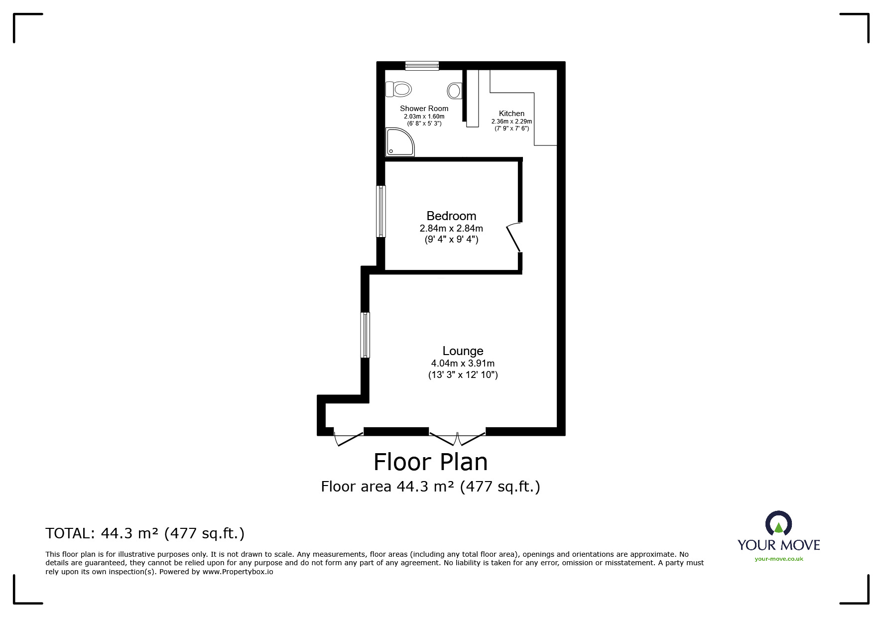 Floorplan of 1 bedroom  Flat to rent, Frant Road, Tunbridge Wells, Kent, TN2